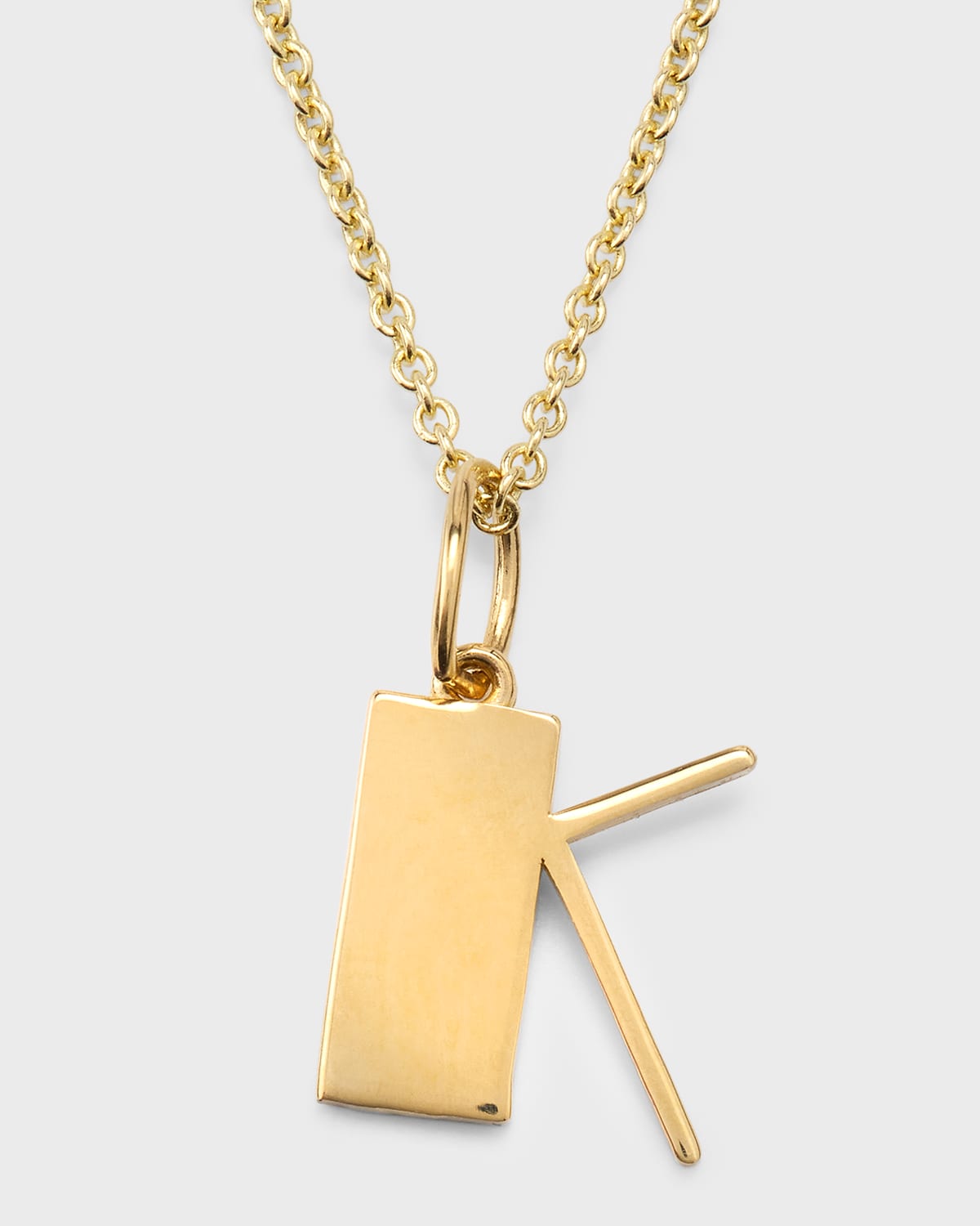 Sydney Evan 14k Pure Block Initial Necklace