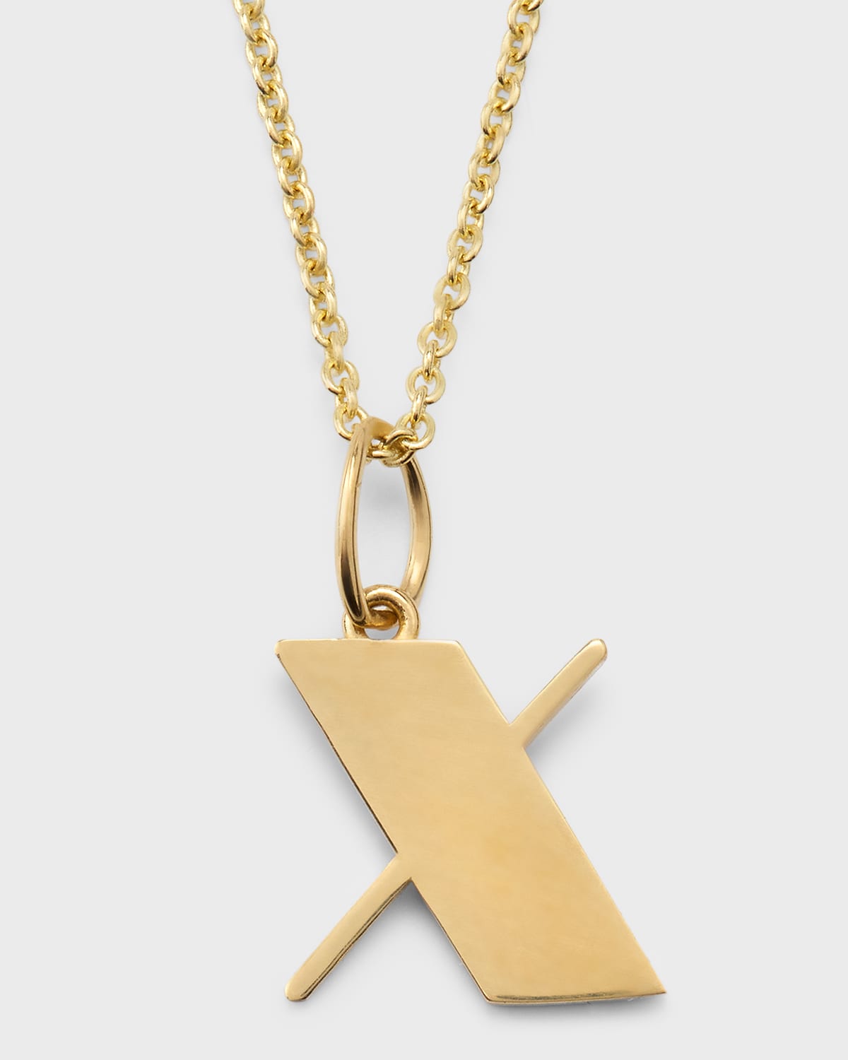 Sydney Evan 14k Pure Block Initial Necklace In Gold
