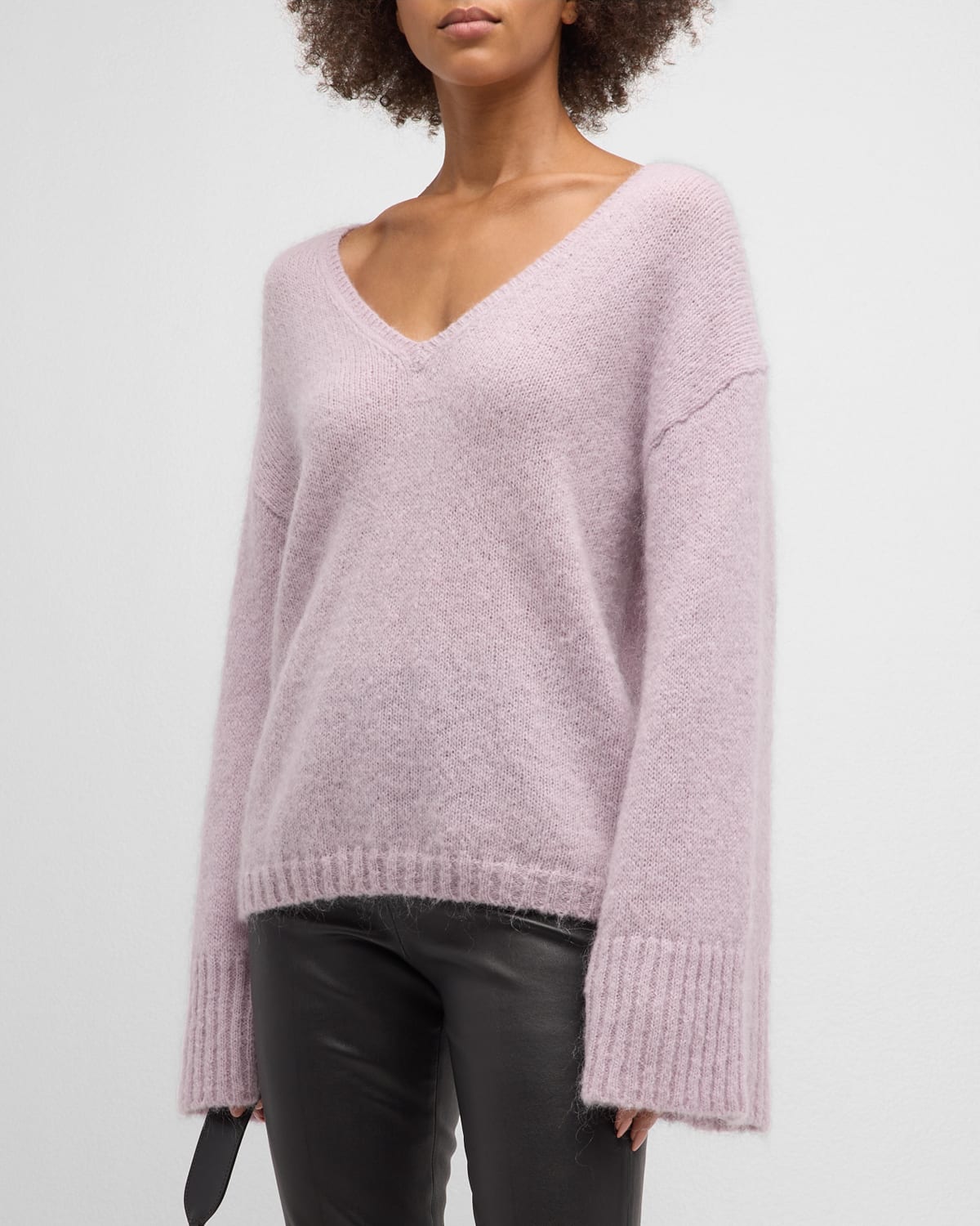 Cimone V-Neck Mohair Sweater