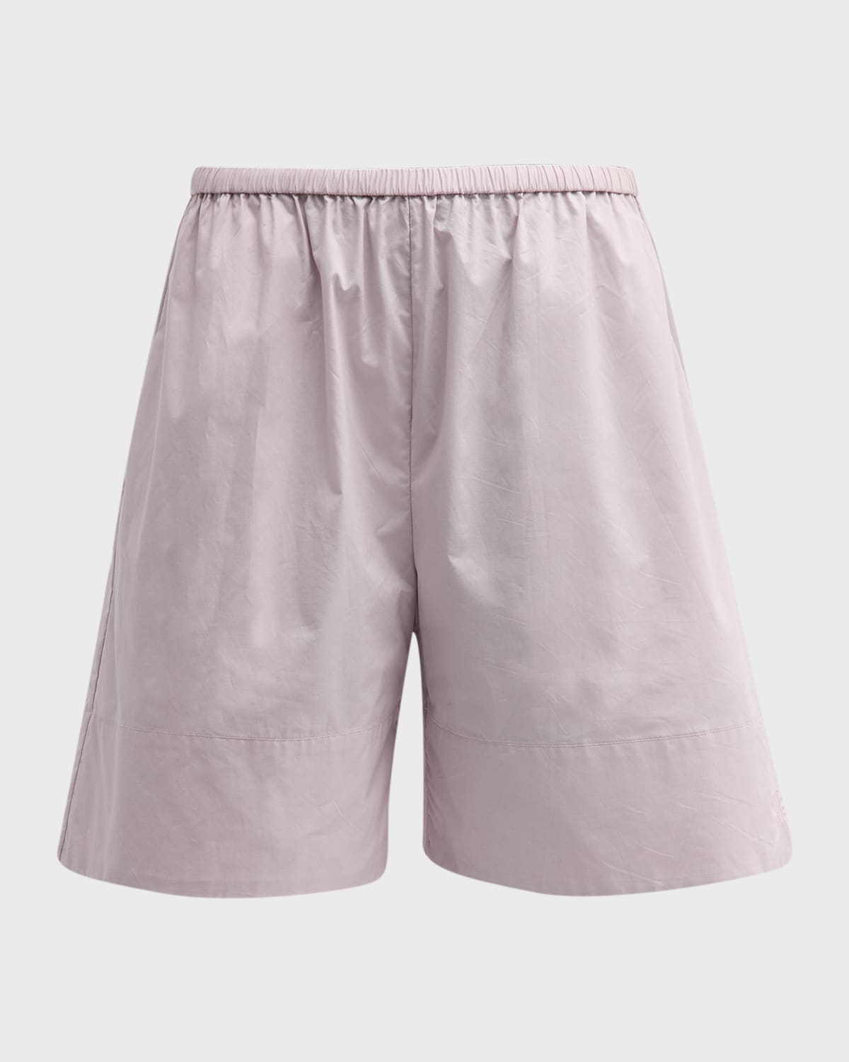 Shop By Malene Birger Siona Cotton Shorts In Pastel Violet