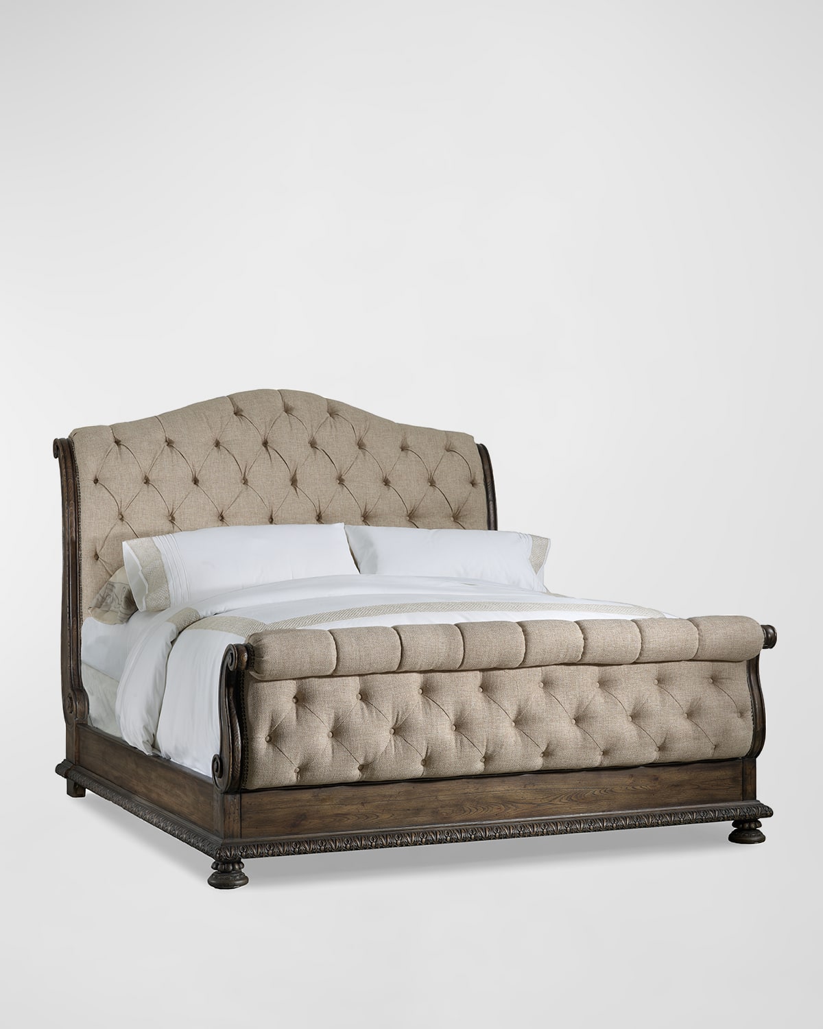 Hooker Furniture Rhapsody Tufted King Bed In Ecru
