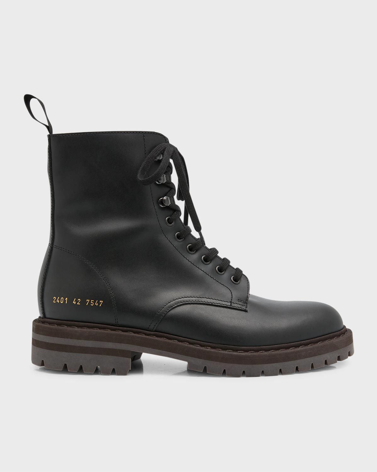 Common Projects Mens Black Other Materials Ankle Boots In 7547 - Black