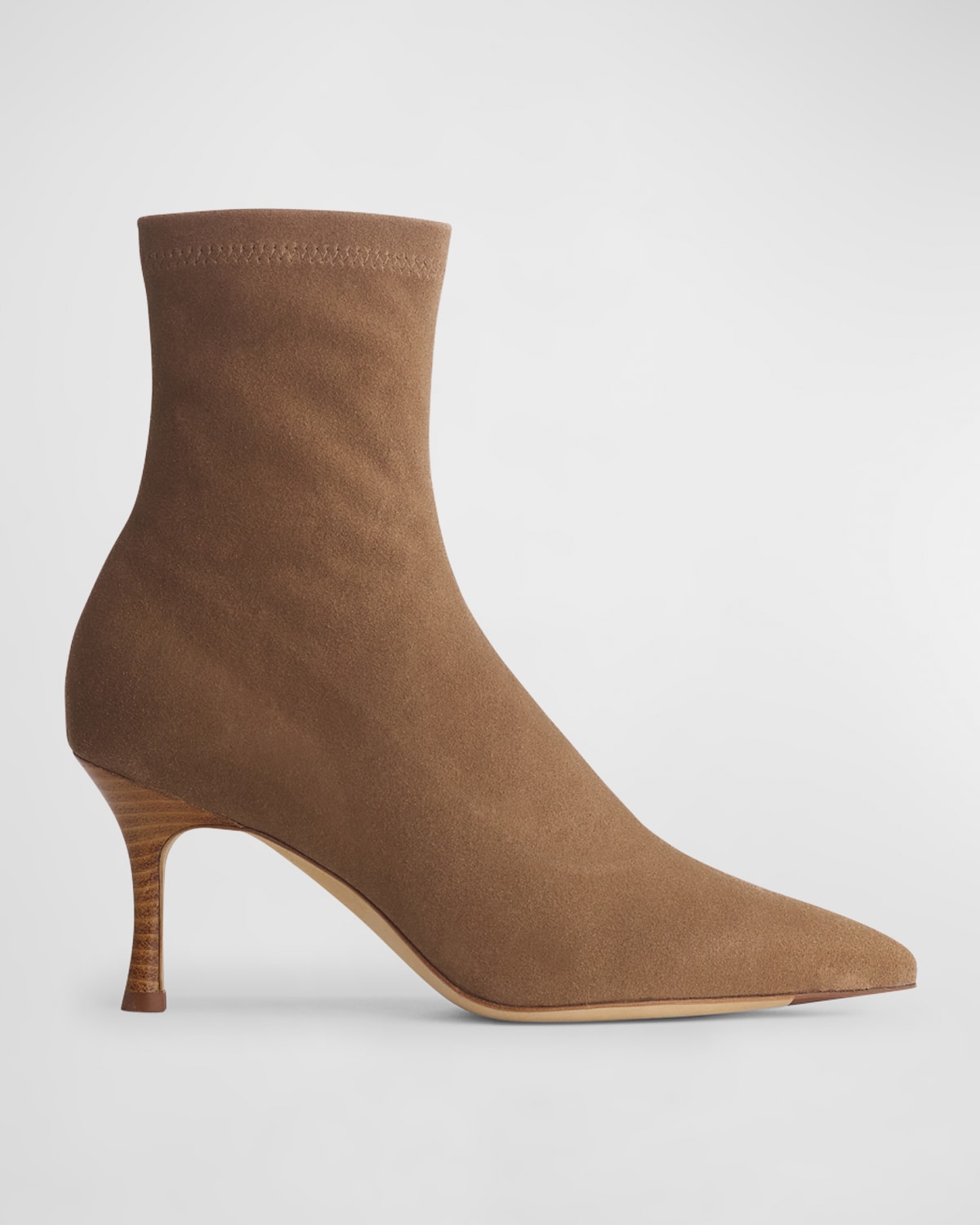 Rag & Bone Brea Suede Stiletto Ankle Booties In Camelsd