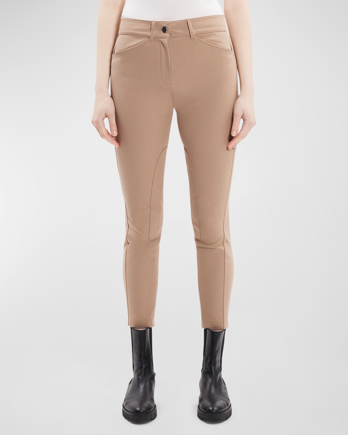 Theory Fitted Bistretch Ankle Riding Pants In Palomino