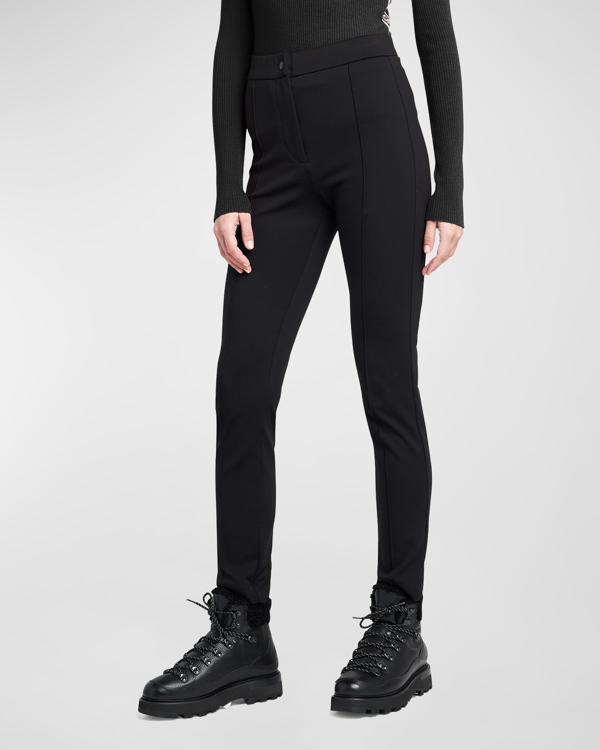 Shop Moncler Straight-leg Trousers In Black