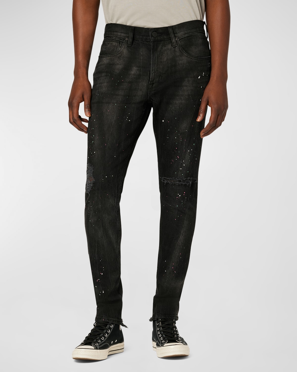 Men's Zack Paint-Splattered Skinny Jeans