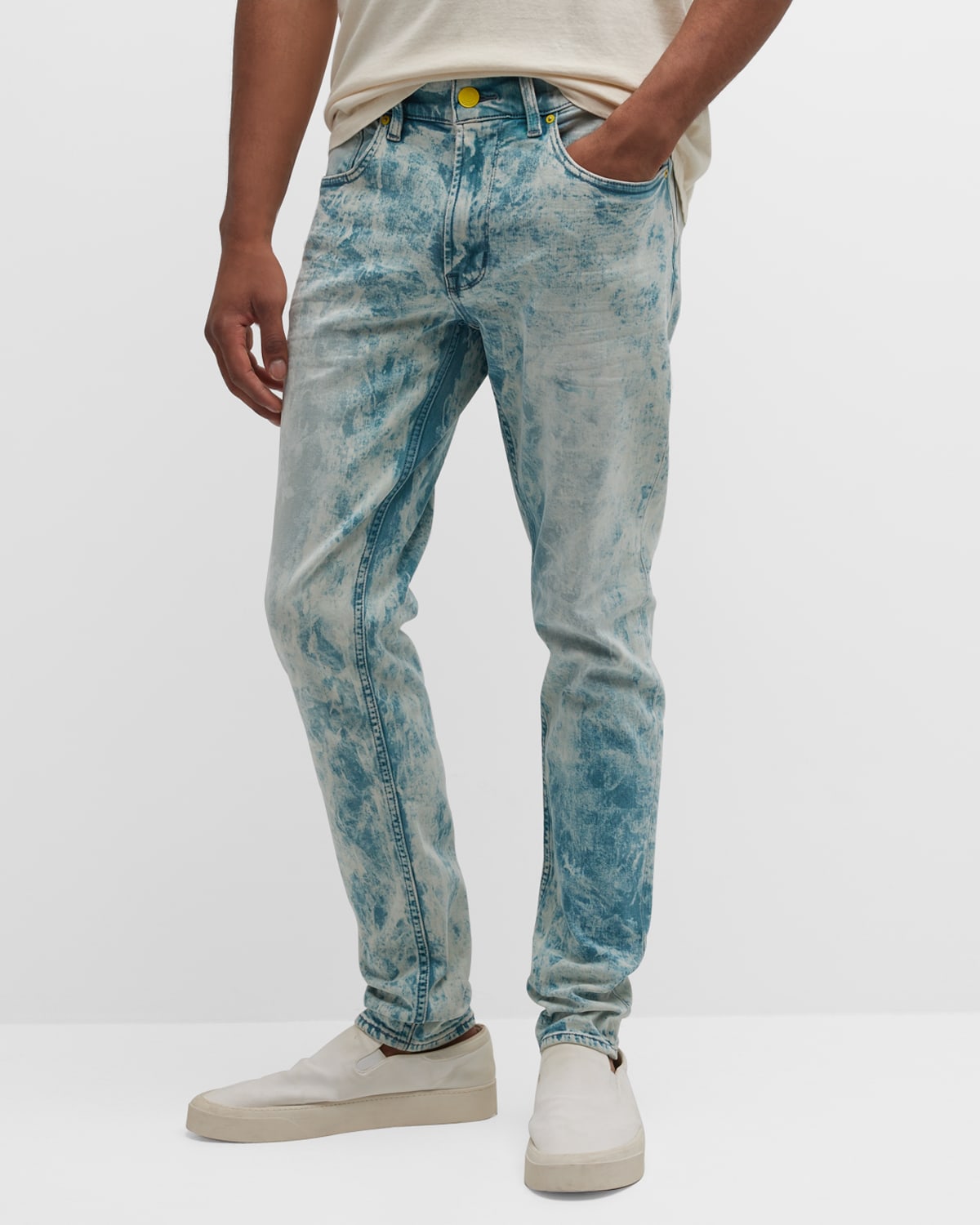 Men's Zack Acid-Wash Skinny Jeans