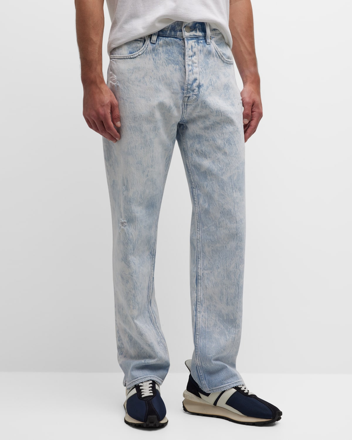 Hudson Men's Reese Straight-leg Jeans In White Acid
