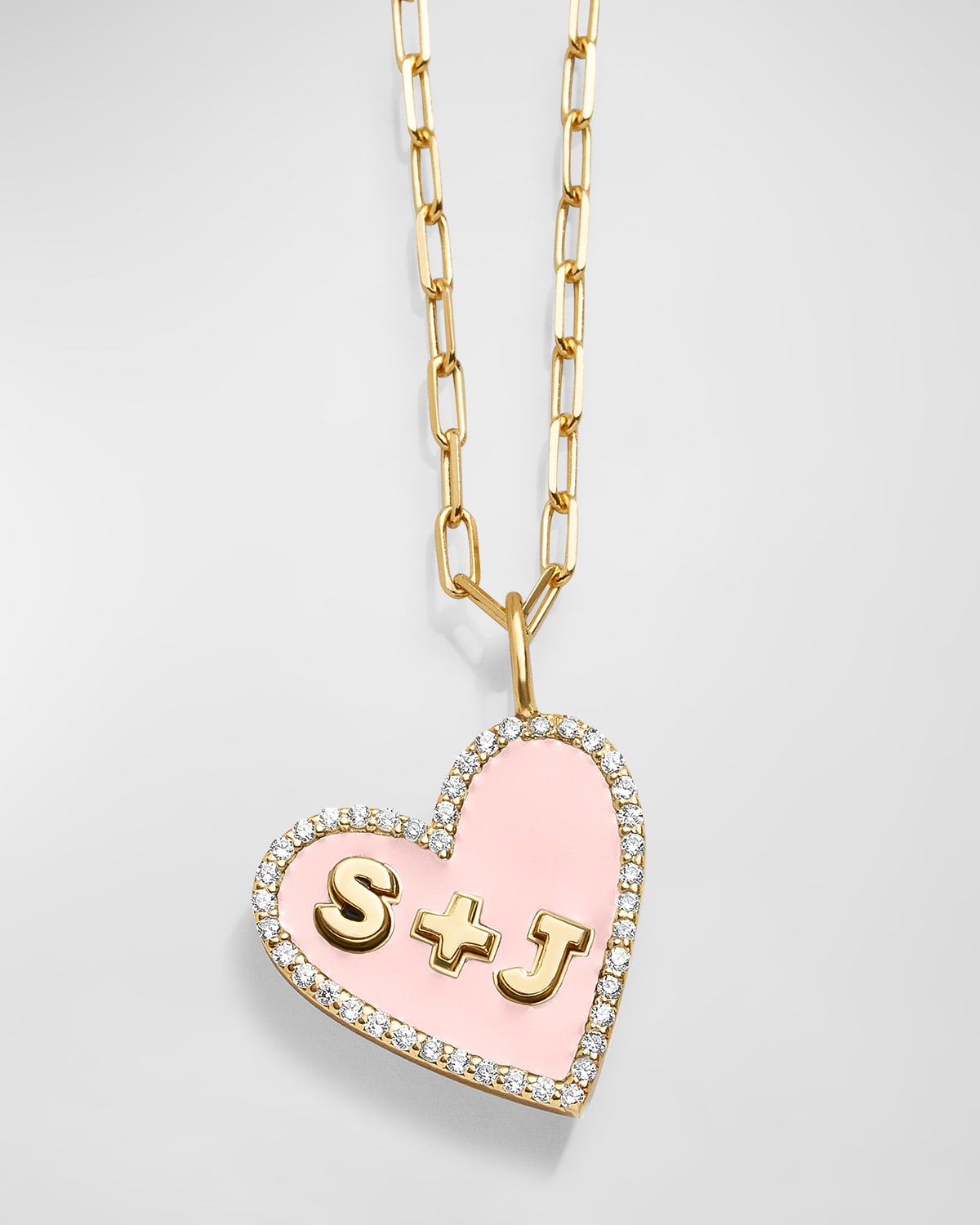 Baublebar 18k Gold-plated Custom Reversible Heart Necklace In Pink