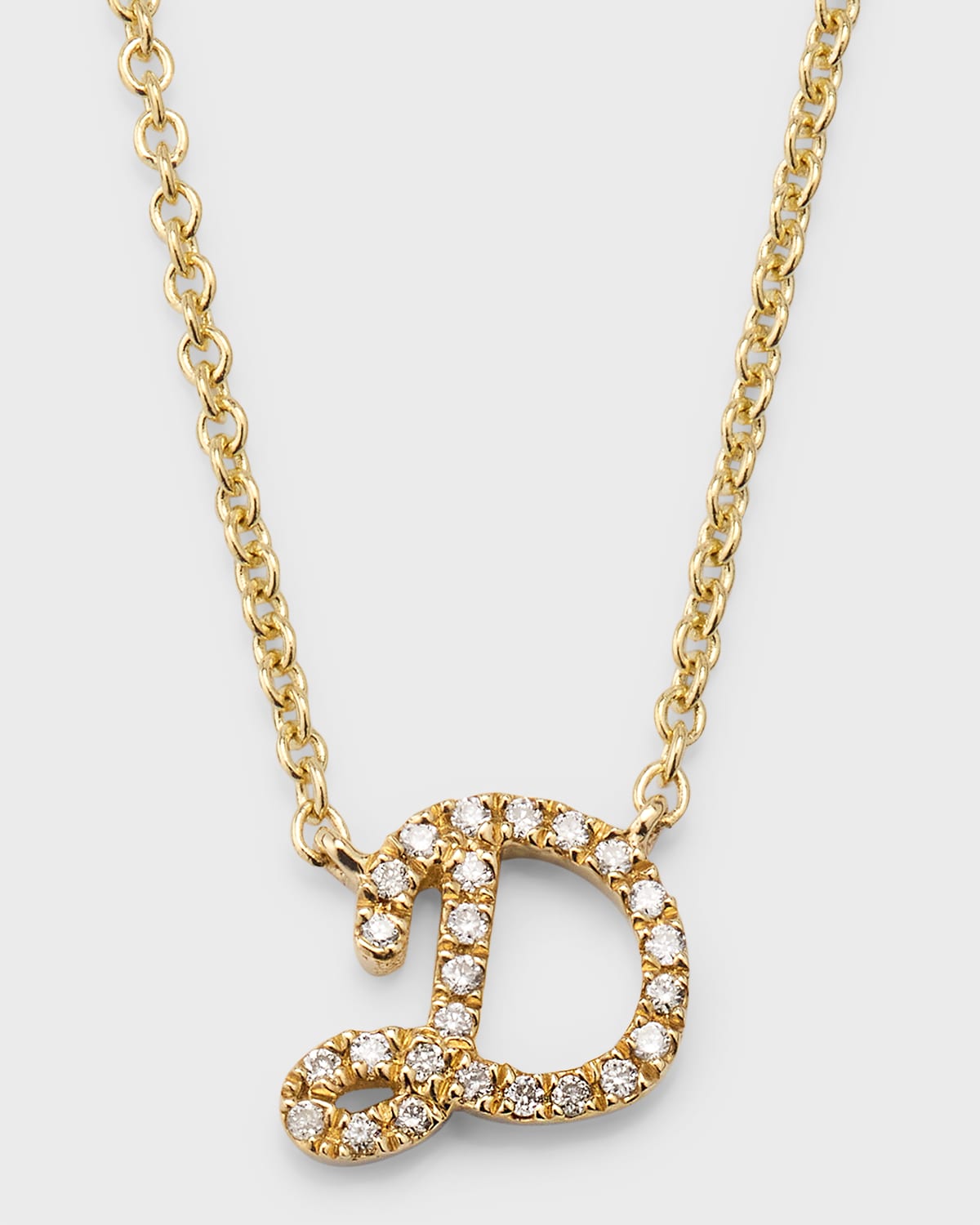 Sydney Evan 14k Diamond Pave Initial Necklace