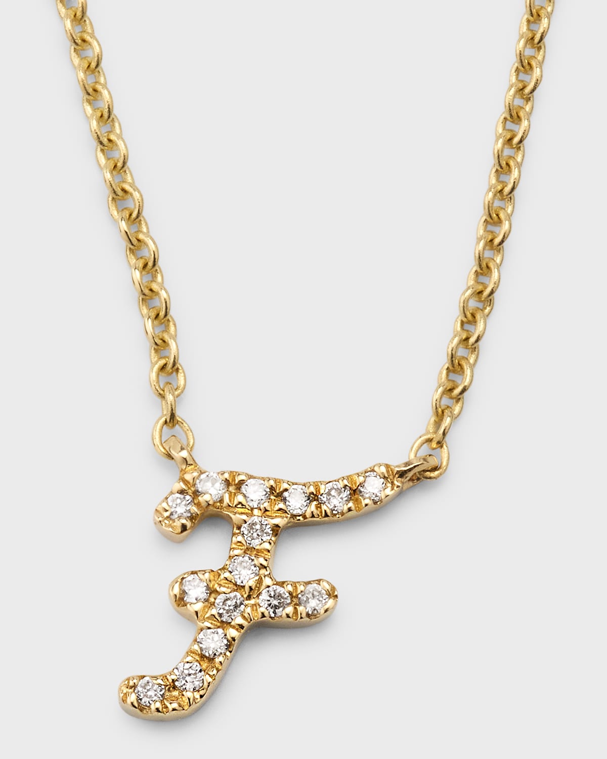 Sydney Evan 14k Diamond Pave Initial Necklace In Gold