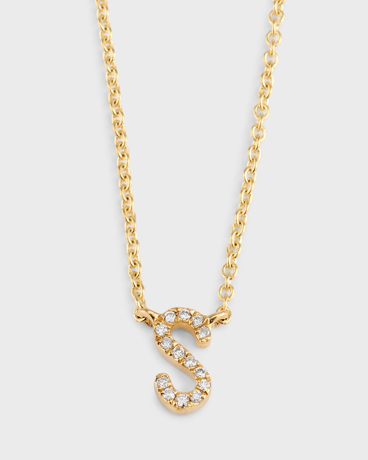 Sydney Evan 14k Diamond Pave Initial Necklace In Gold