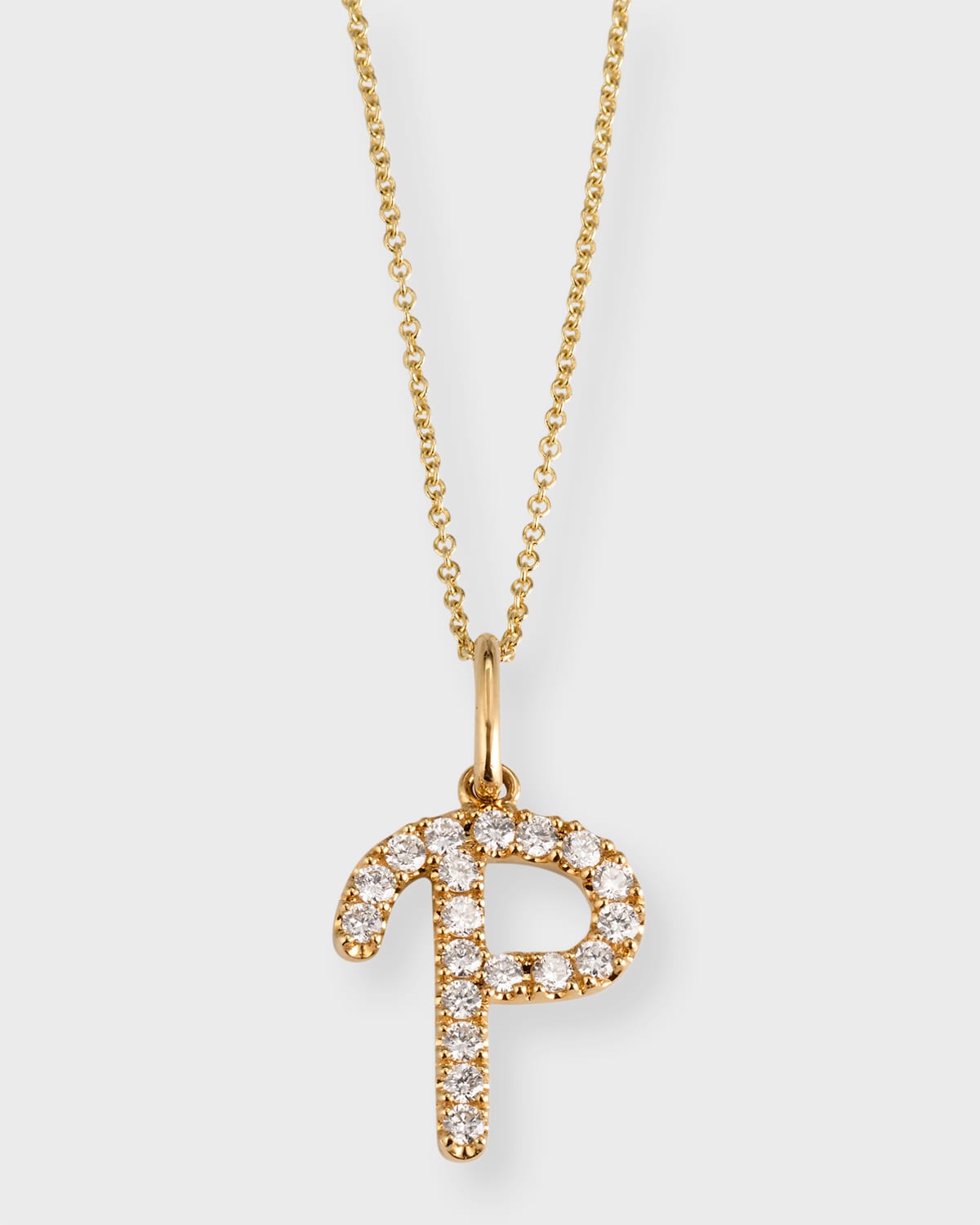 Sydney Evan 14k Diamond Pave Initial Necklace In Gold