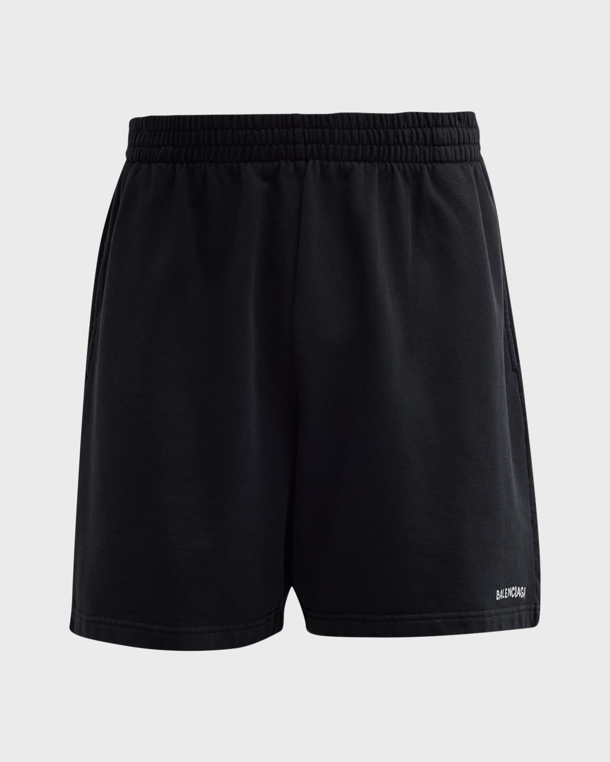 Balenciaga Hand Drawn  Sweat Shorts In 1070 Black/white