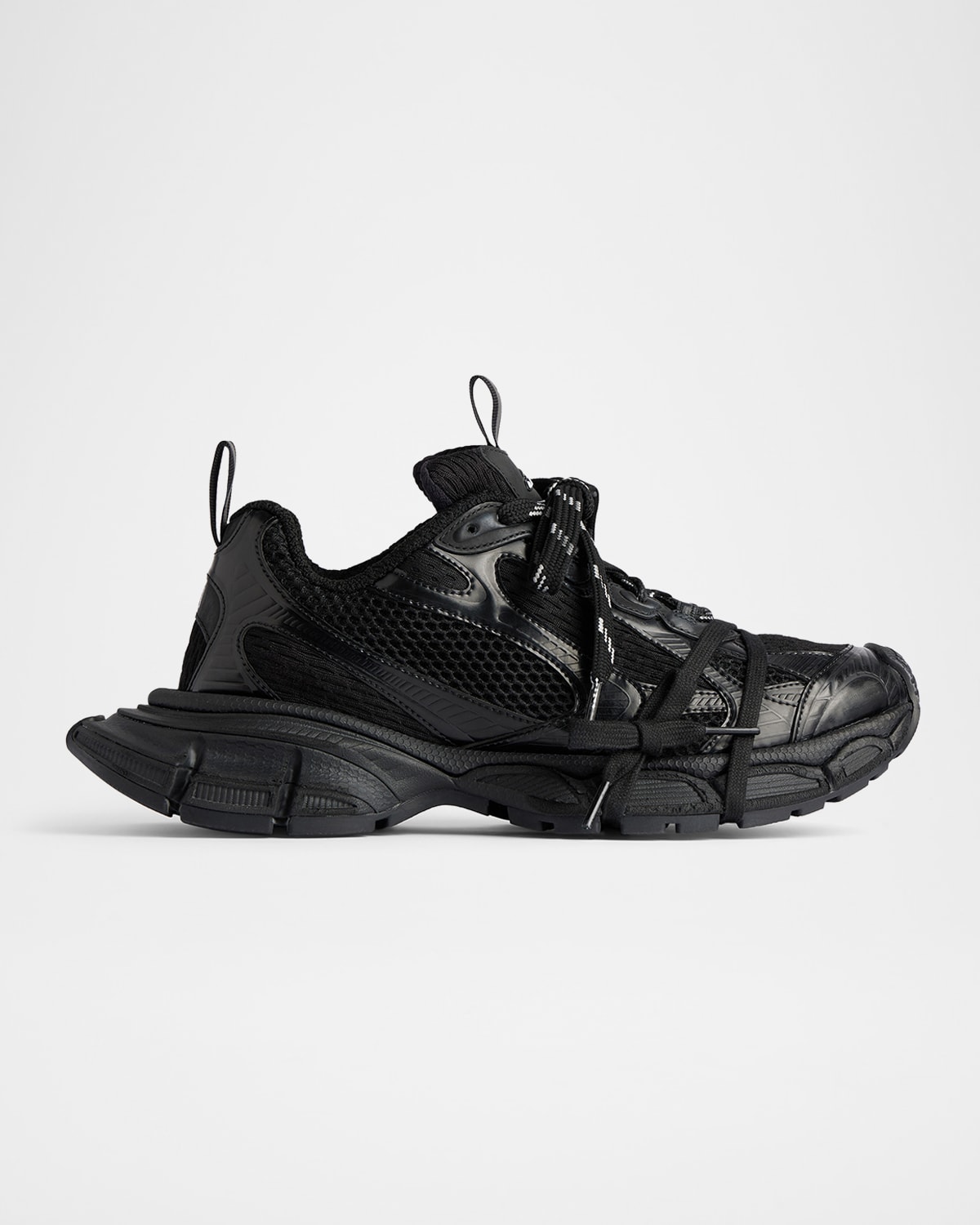 Balenciaga Black Mesh And Rubber Track Sneakers Nd Uomo 40