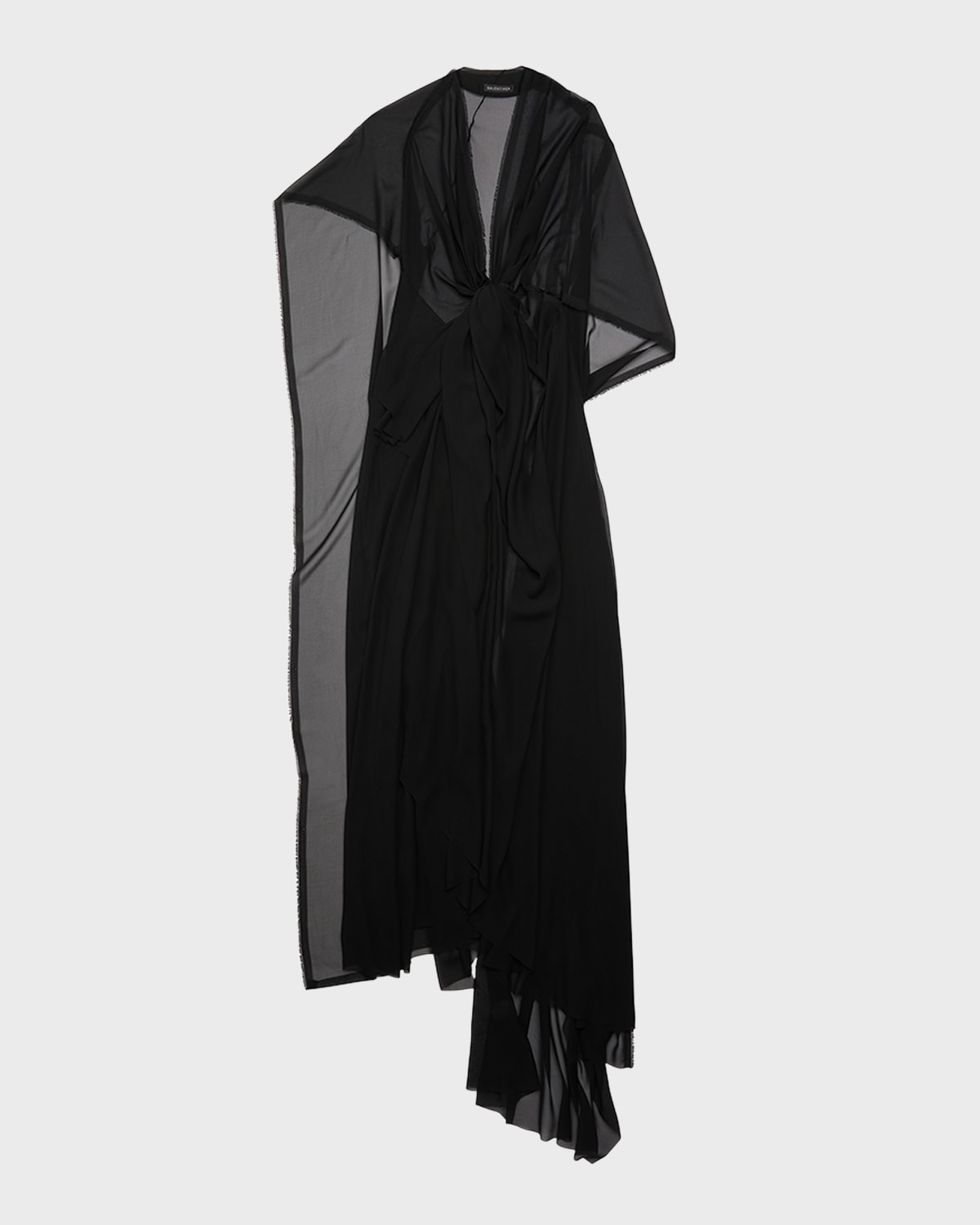 Shop Balenciaga Fabric Cut Dress In 1000 Black