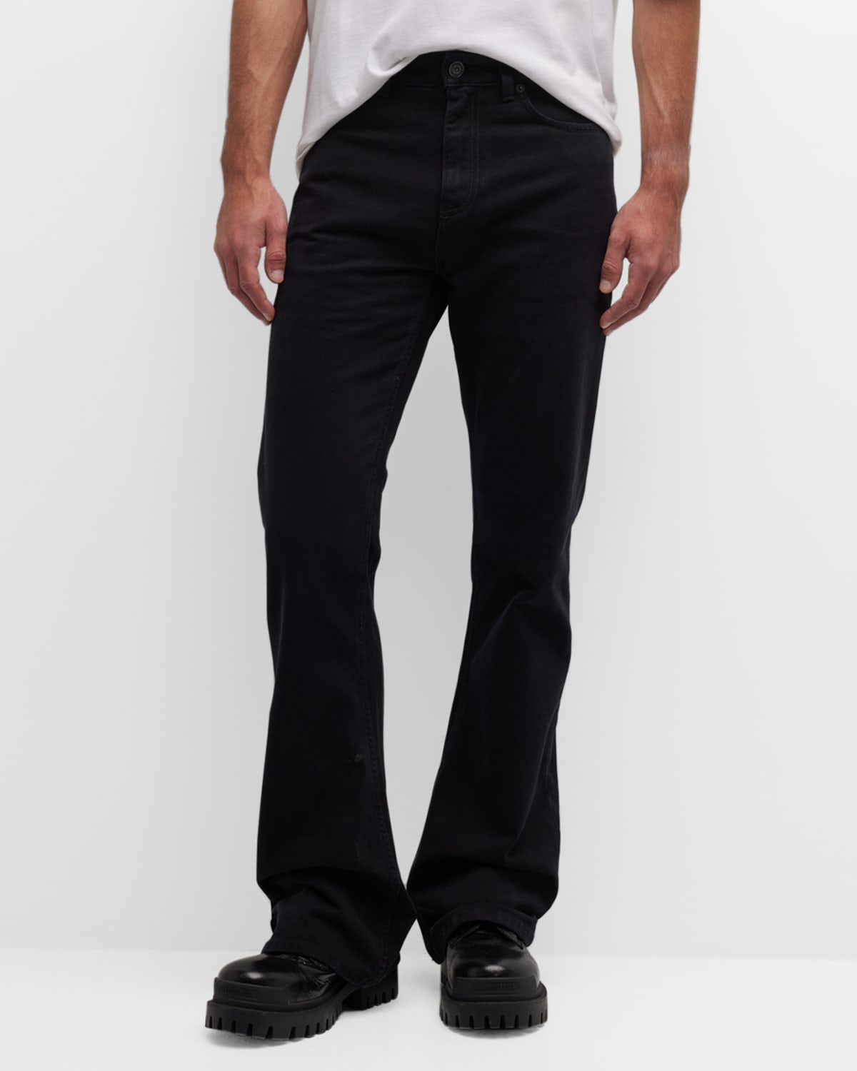 Balenciaga Mid-rise Bootcut Jeans In Black