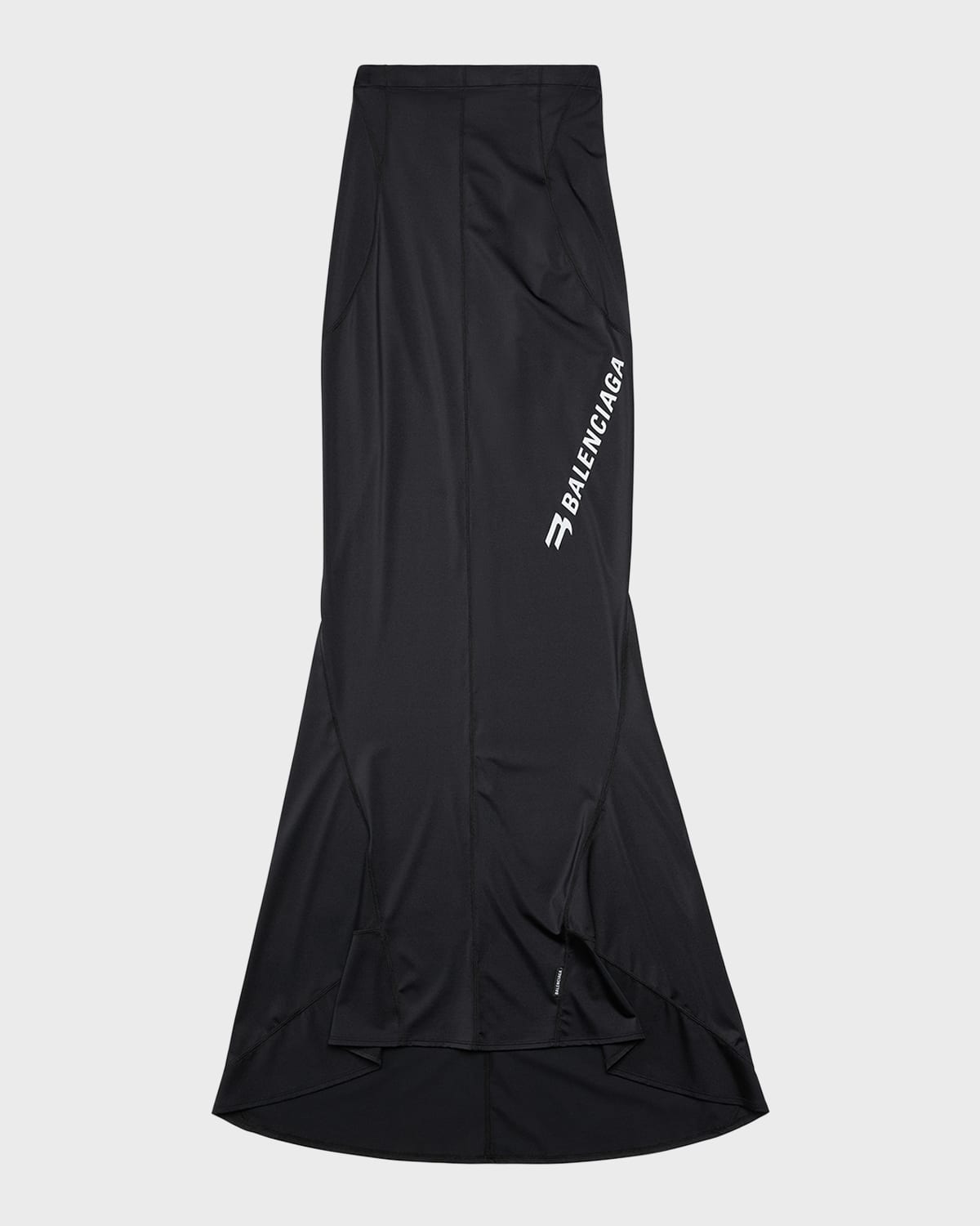 Shop Balenciaga Sporty B Activewear Mermaid Skirt In 1000 Black