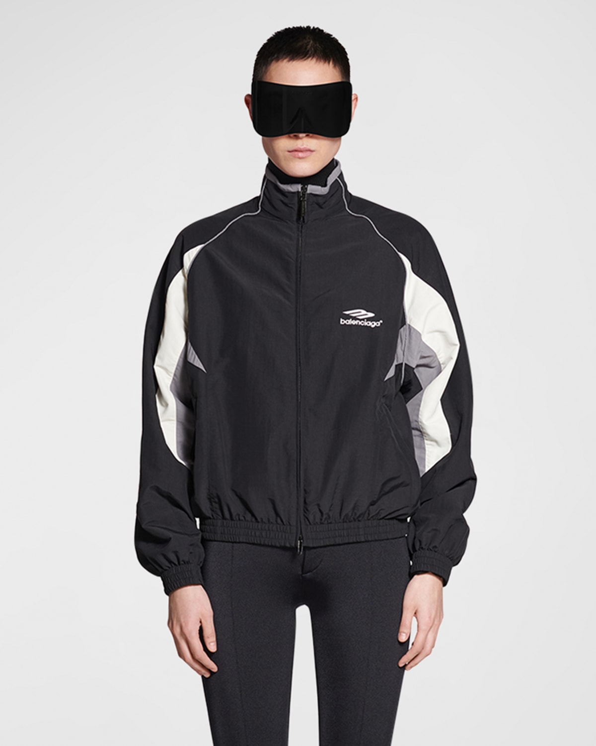Shop Balenciaga 3b Sports Icon Regular Tracksuit Jacket In 1000 Black