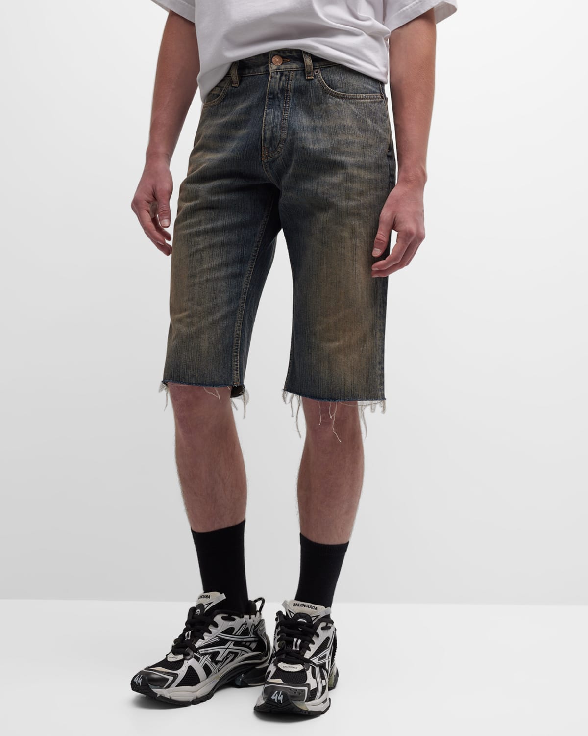 Balenciaga Slim Shorts In 4036 Blue Light R