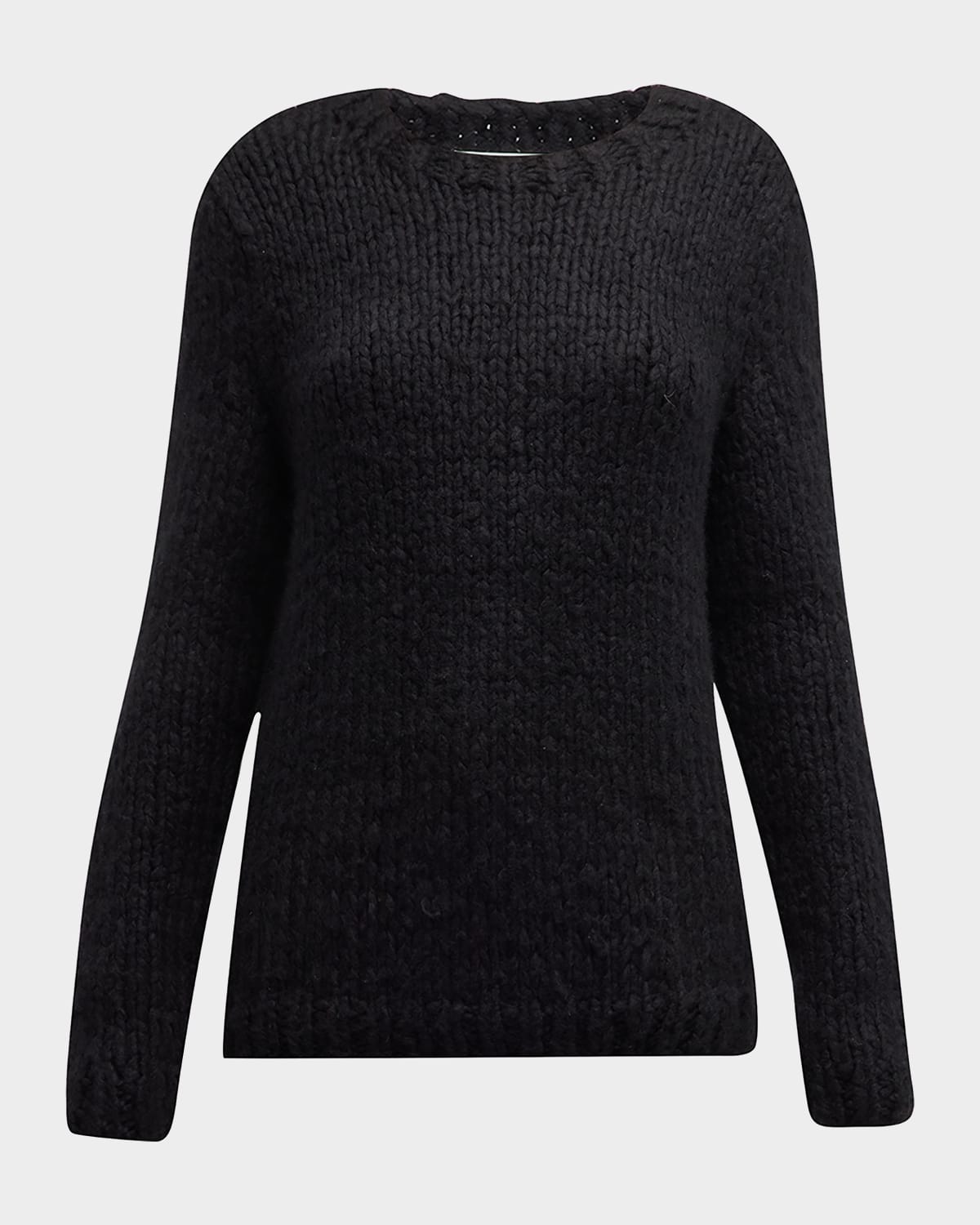 Shop Gabriela Hearst Lawrence Cashmere Crewneck Sweater In Black