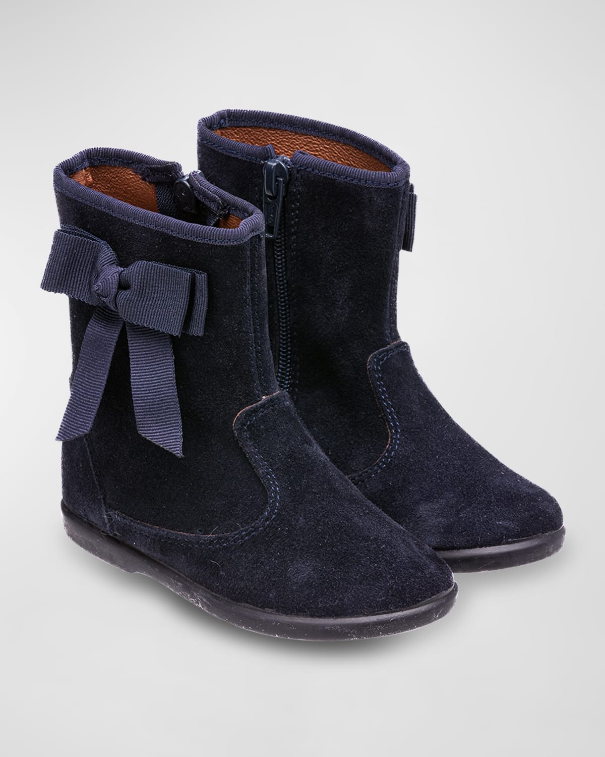 Shop Elephantito Girl's Suede Bow Boots, Baby/toddler/kids In Suede Navy