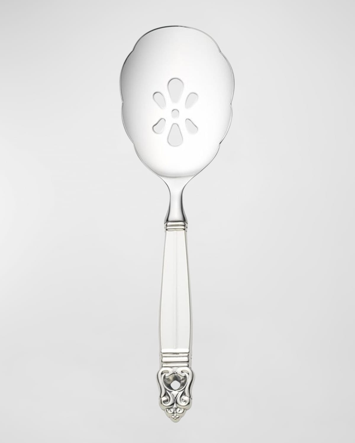 Royal Danish Pierced Serving Spoon, Hollow Handle