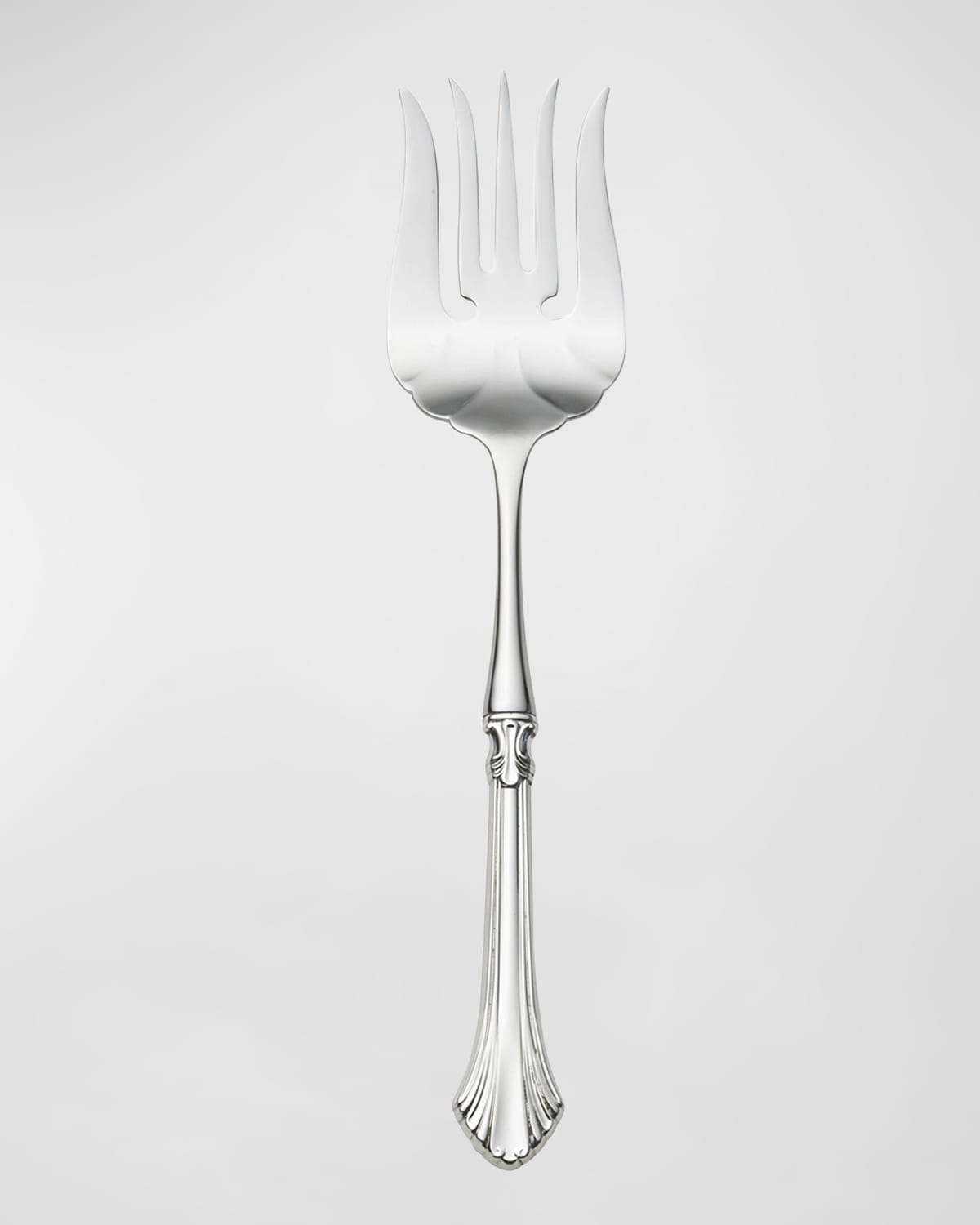 French Regency Large Serving Fork, Hollow Handle