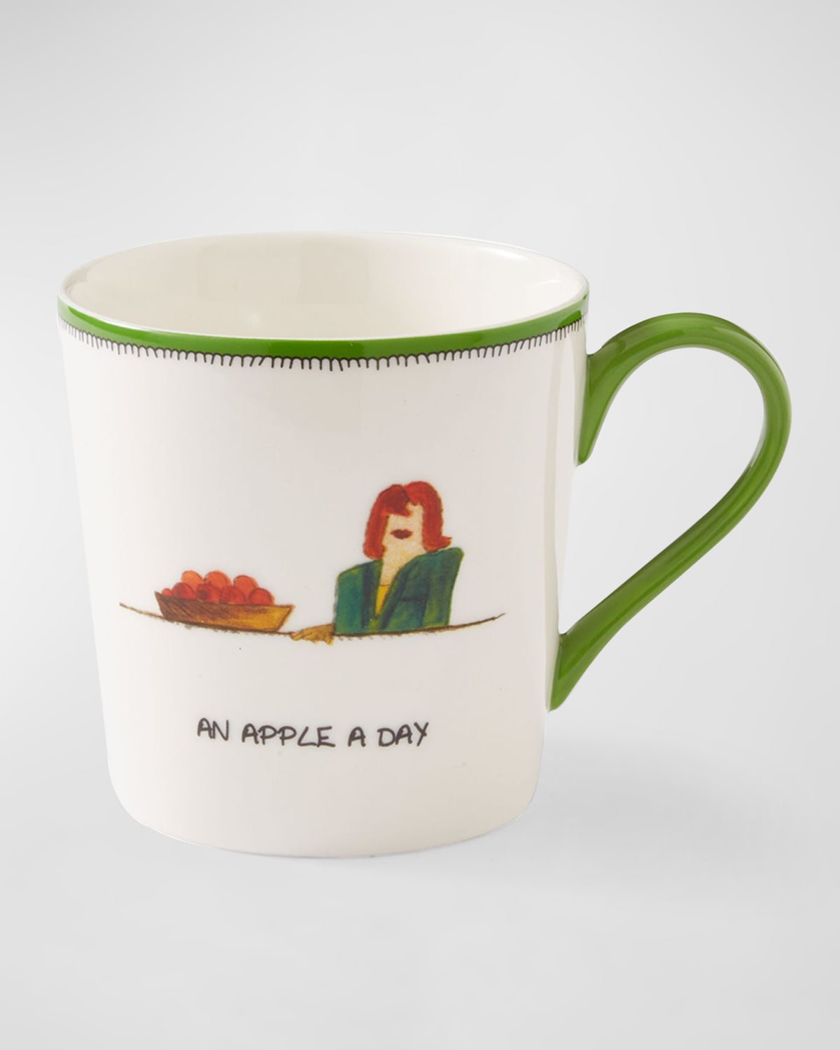 Kit Kemp For Spode Apple A Day Doodle Mug In Assorted Colours