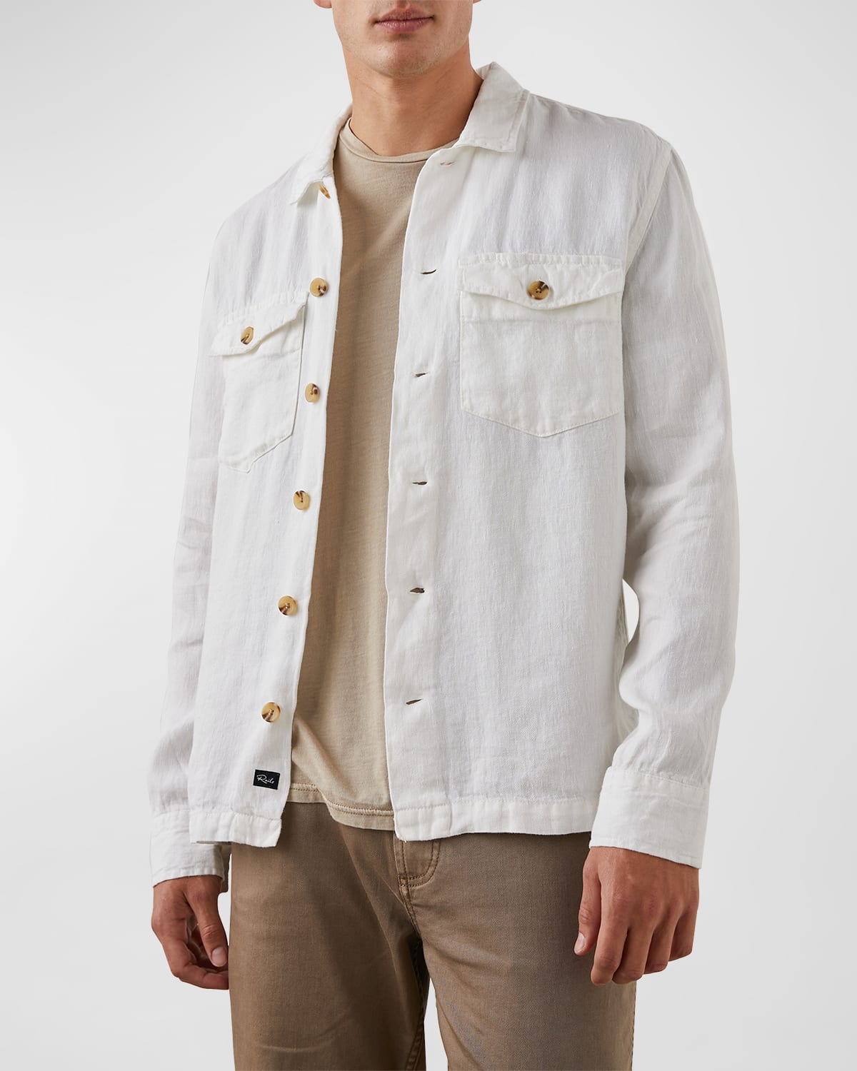 Rails Kerouac Linen Button-up Shirt In Parchment