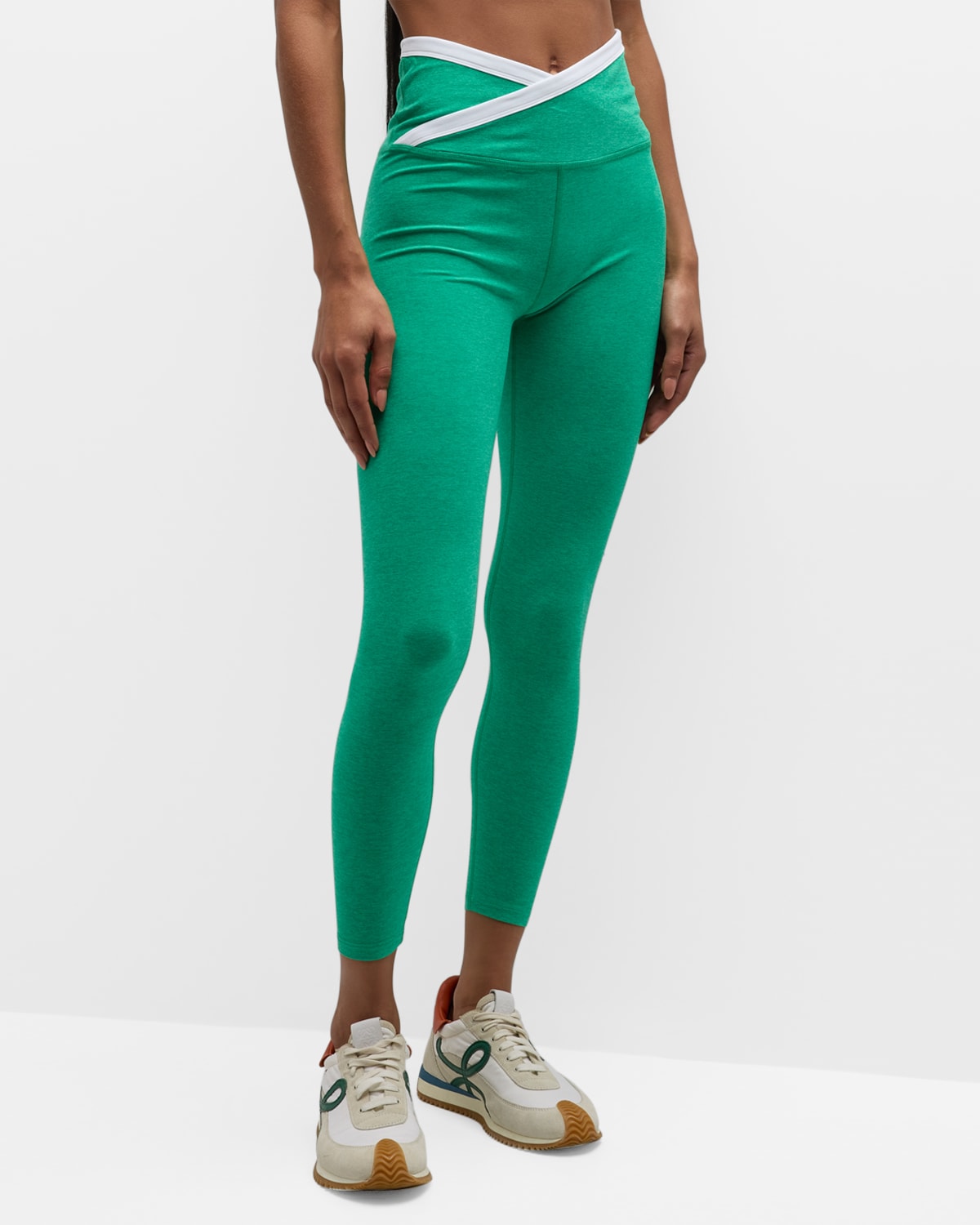 Beyond Yoga Spacedye Outlines High Waisted Midi Legging in Green