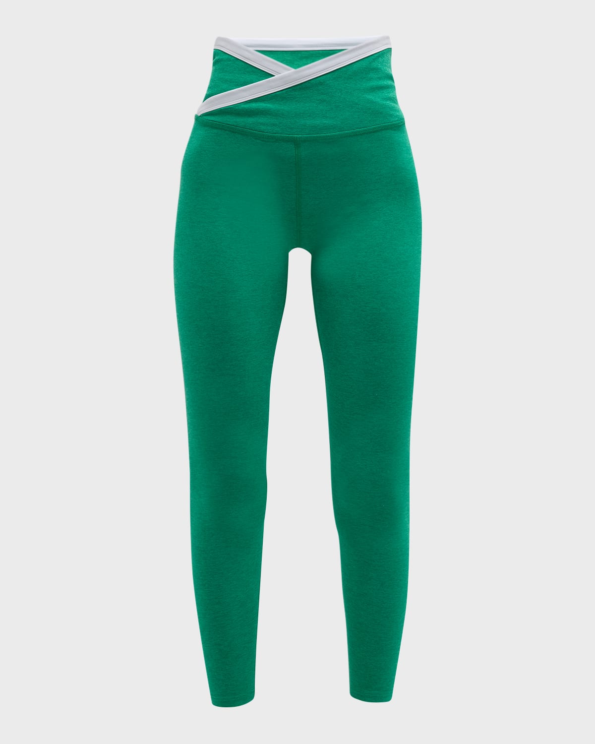Beyond Yoga Spacedye Outlines High Waist Midi Leggings In Green Grass/cloud