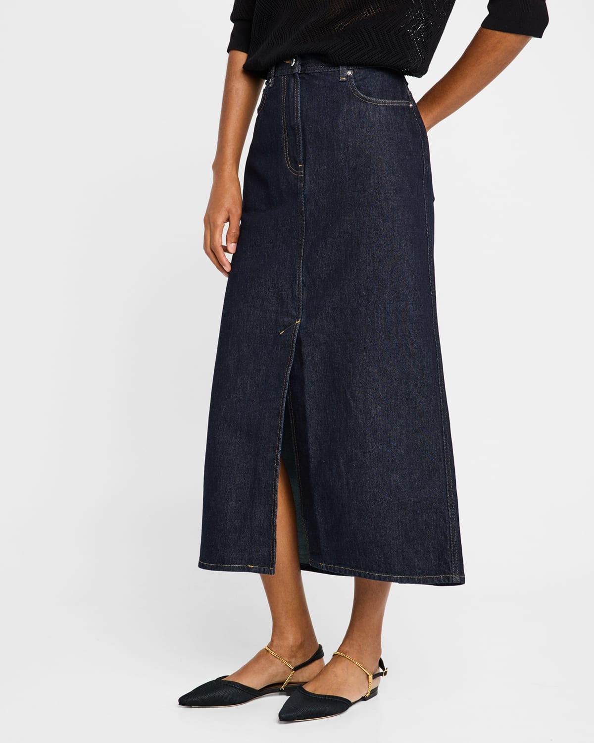 Rona Denim Long Skirt