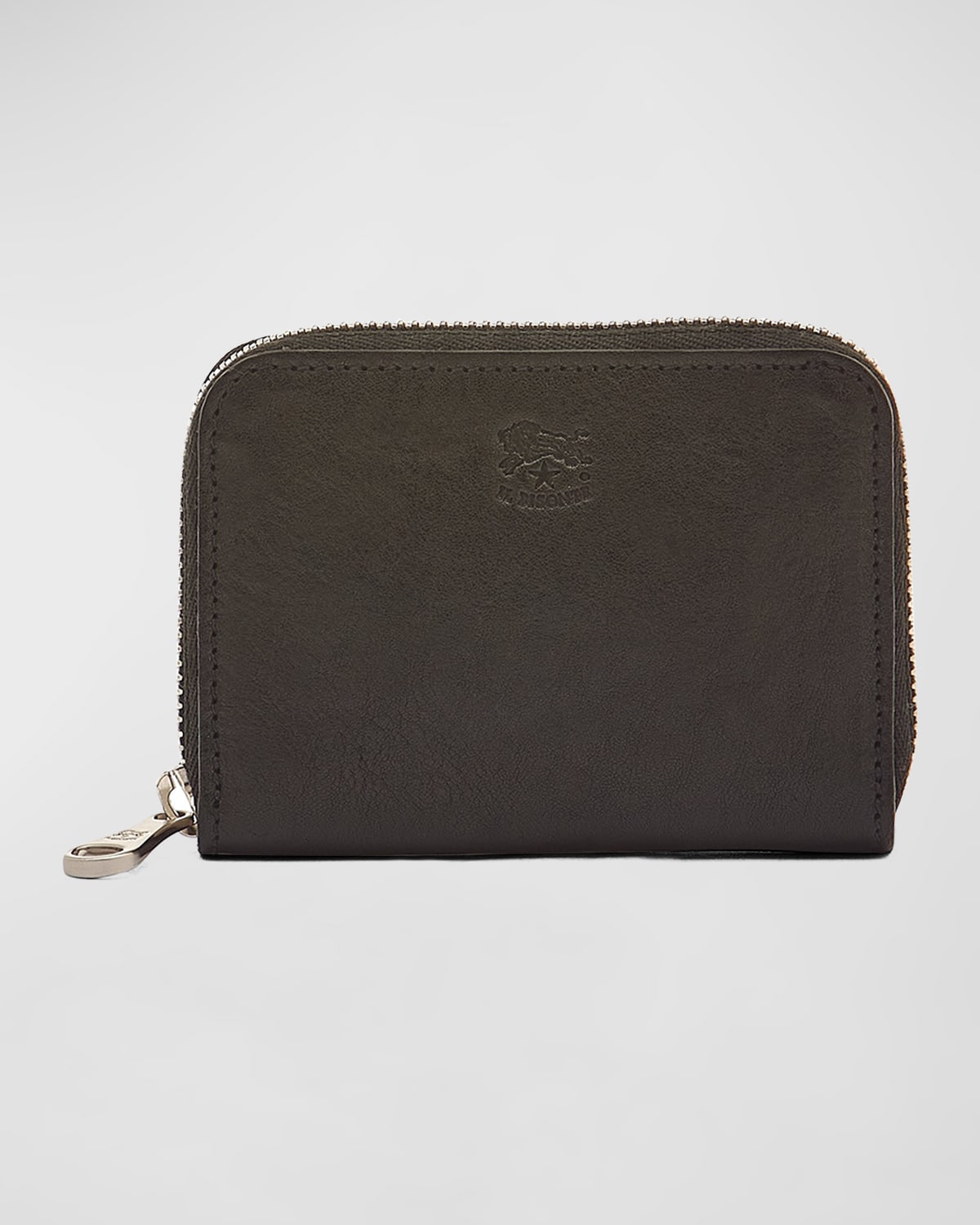Shop Il Bisonte Men's Cestello Small Leather Zip-around Wallet In Black