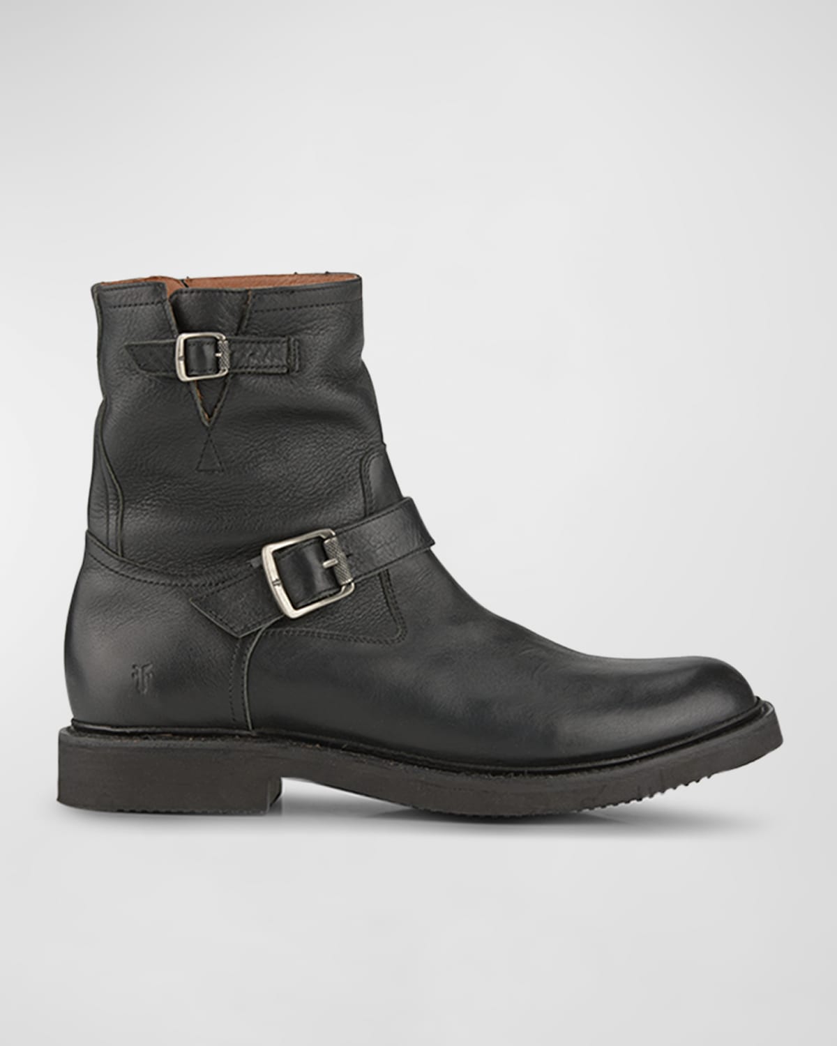 Shop Frye Men's Dean Leather Moto Boots In Black