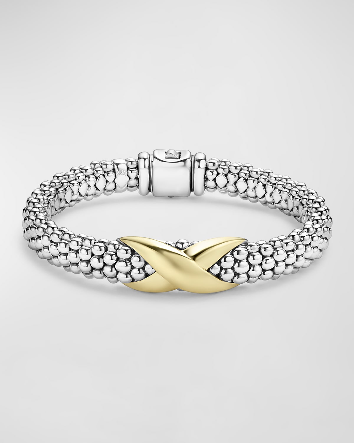 Embrace Sterling Silver and 18K Gold Bracelet, 9mm