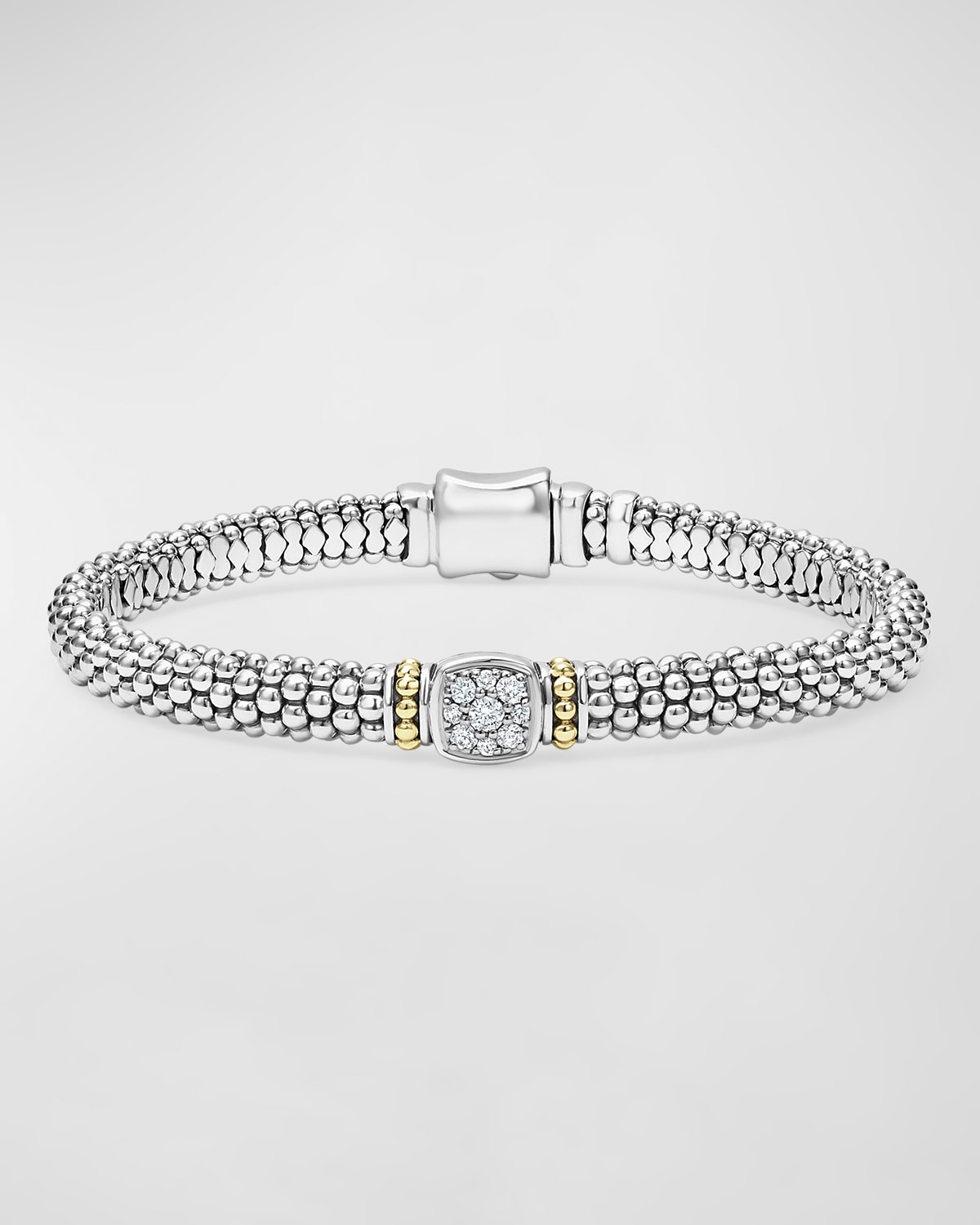 LAGOS RITTENHOUSE STERLING SILVER DIAMOND ROPE BRACELET