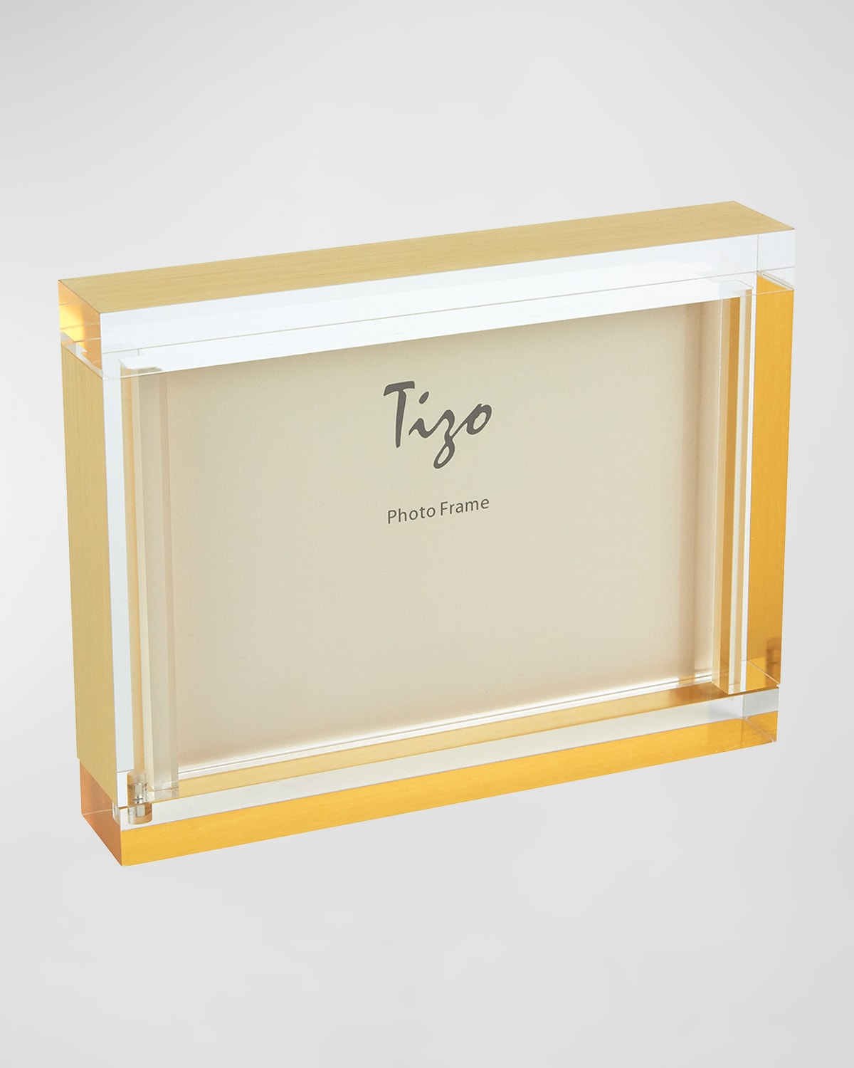 Tizo Lucite Block Frame, 4" X 6" In Gold