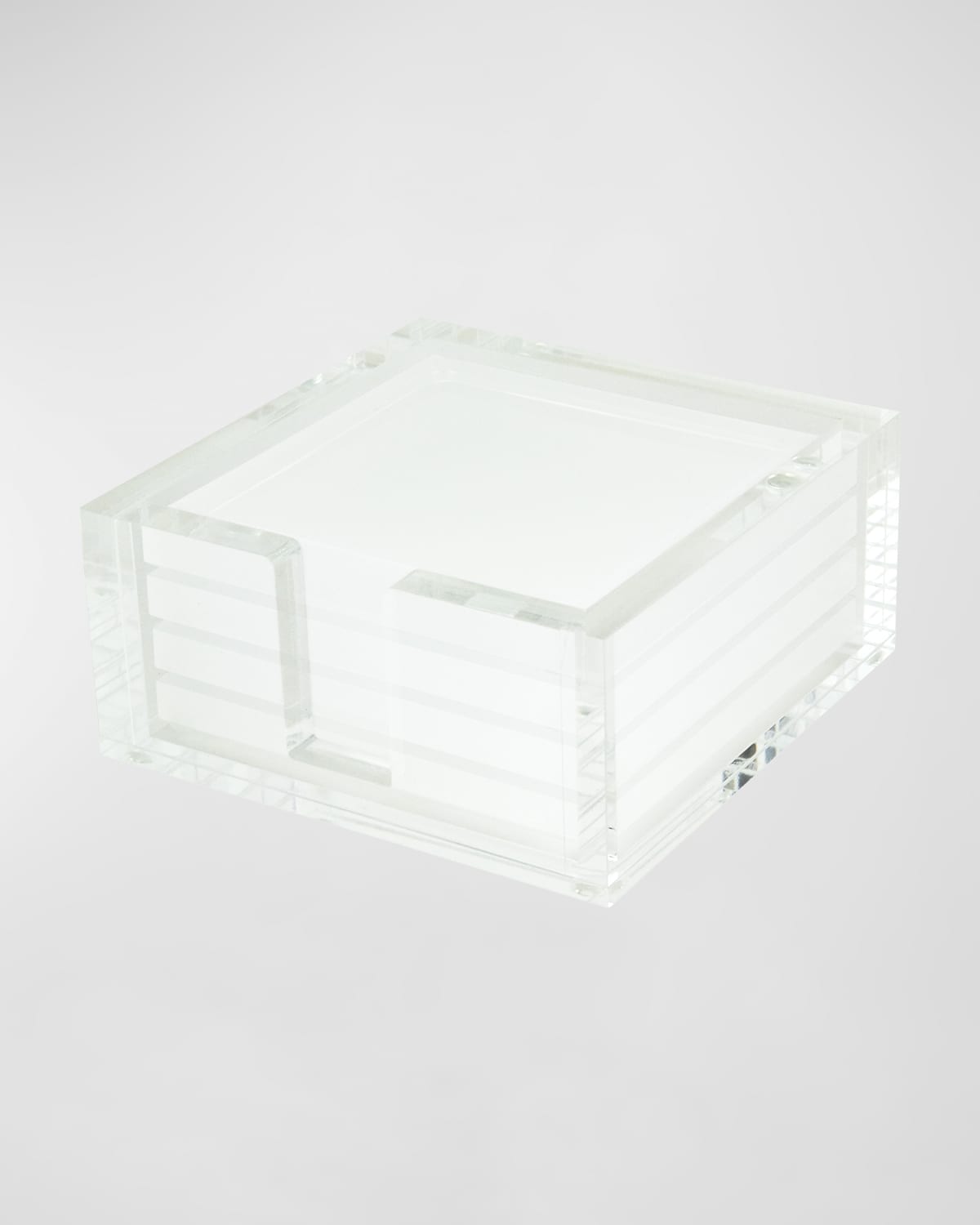 Tizo Lucite Coasters, Set Of 4 In White ,clear