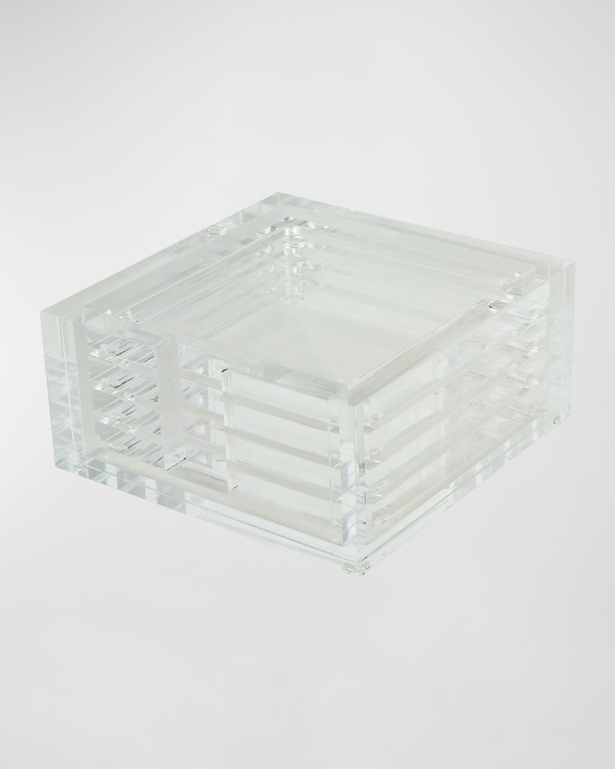 Shop Tizo Lucite Coasters, Set Of 4 In Clear