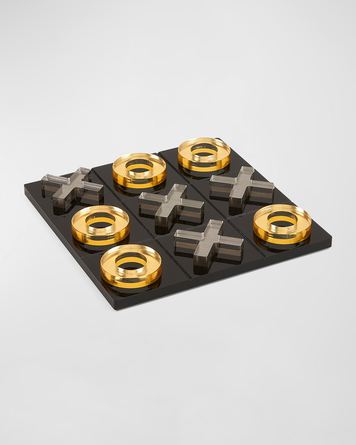 Tizo Acrylic Tic-tac-toe Board Game Set In Gold Silver