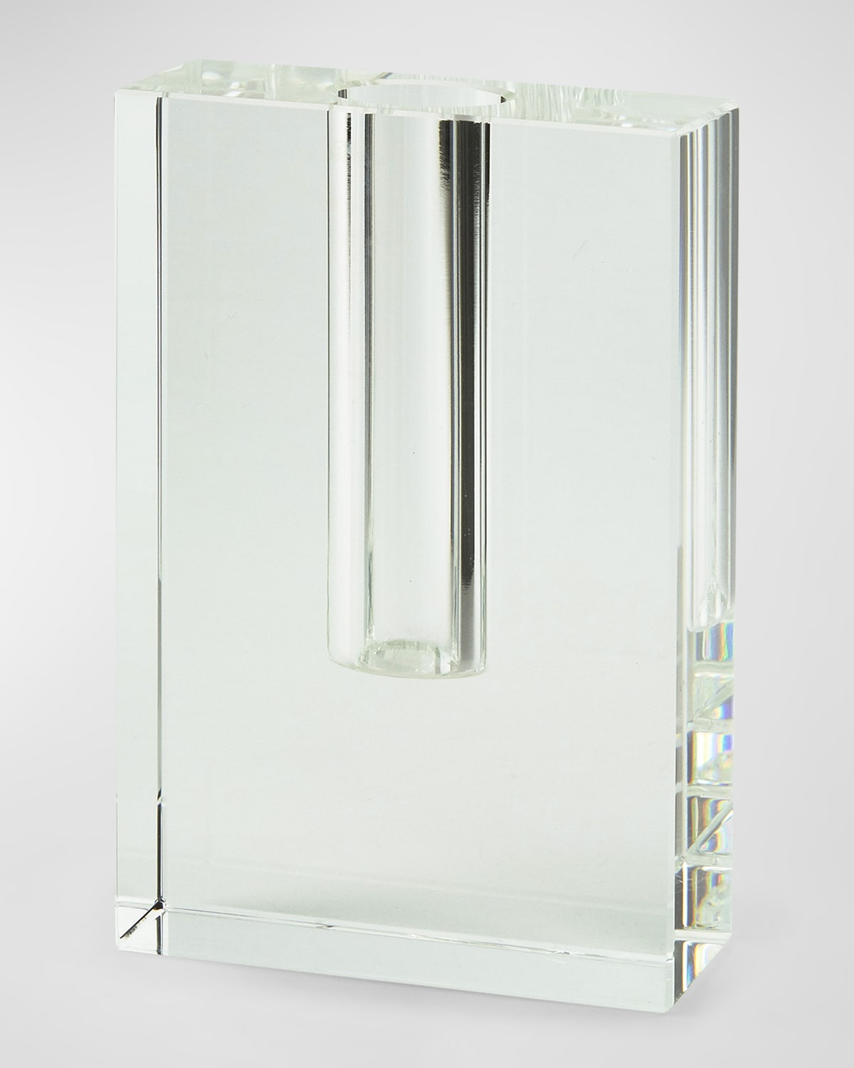 Tizo Clear Crystal Flat Rectangular Bud Vase