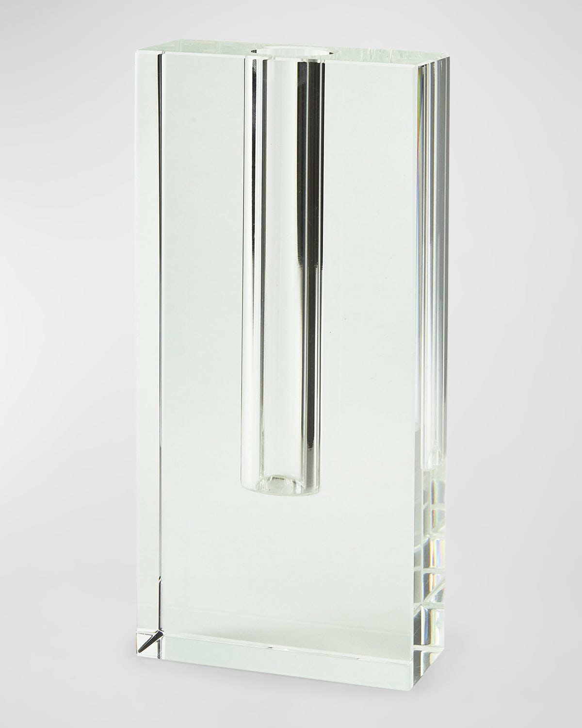 Tizo Clear Crystal Flat Rectangular Bud Vase
