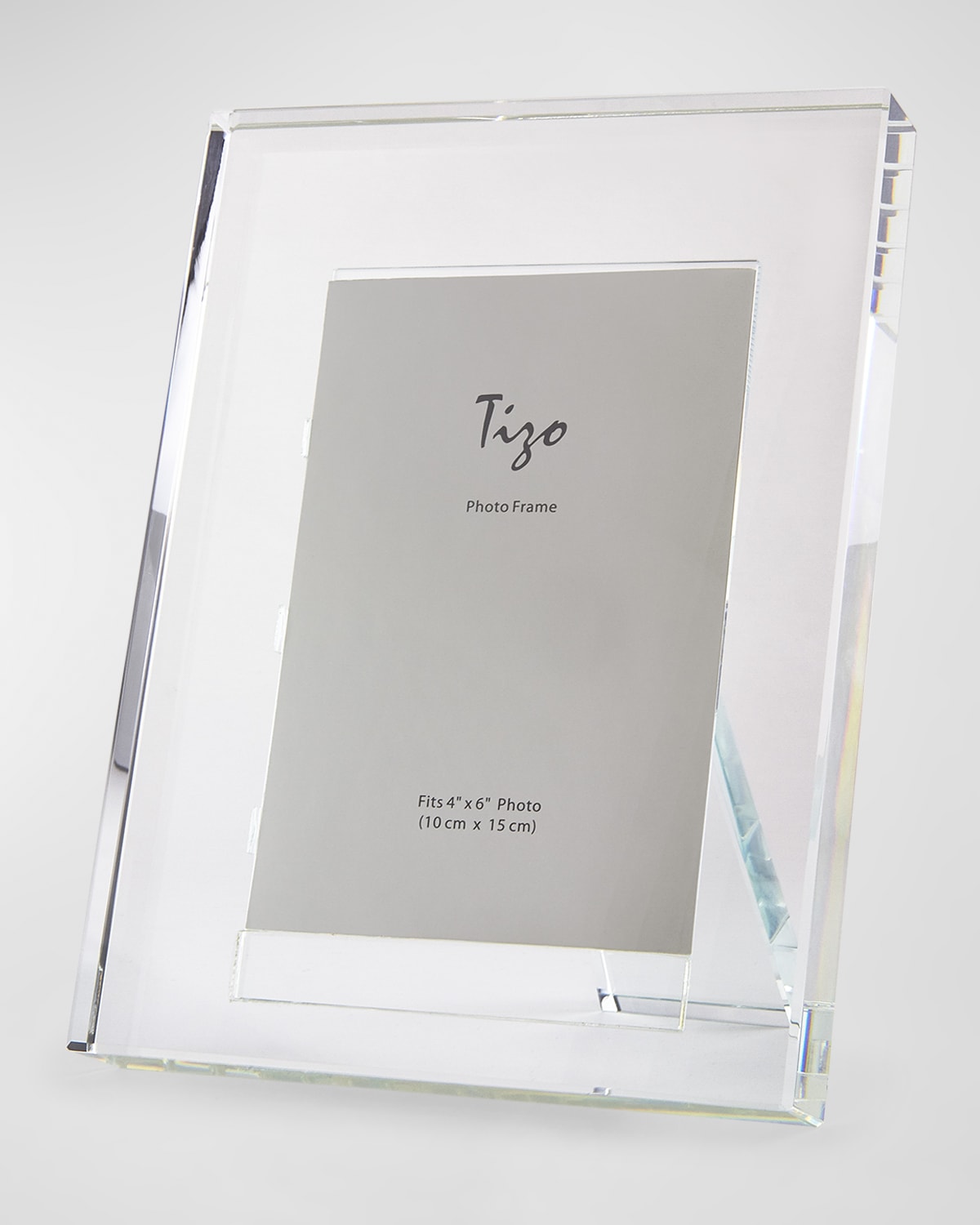 TIZO CLEAR CRYSTAL PHOTO FRAME, 4" X 6"