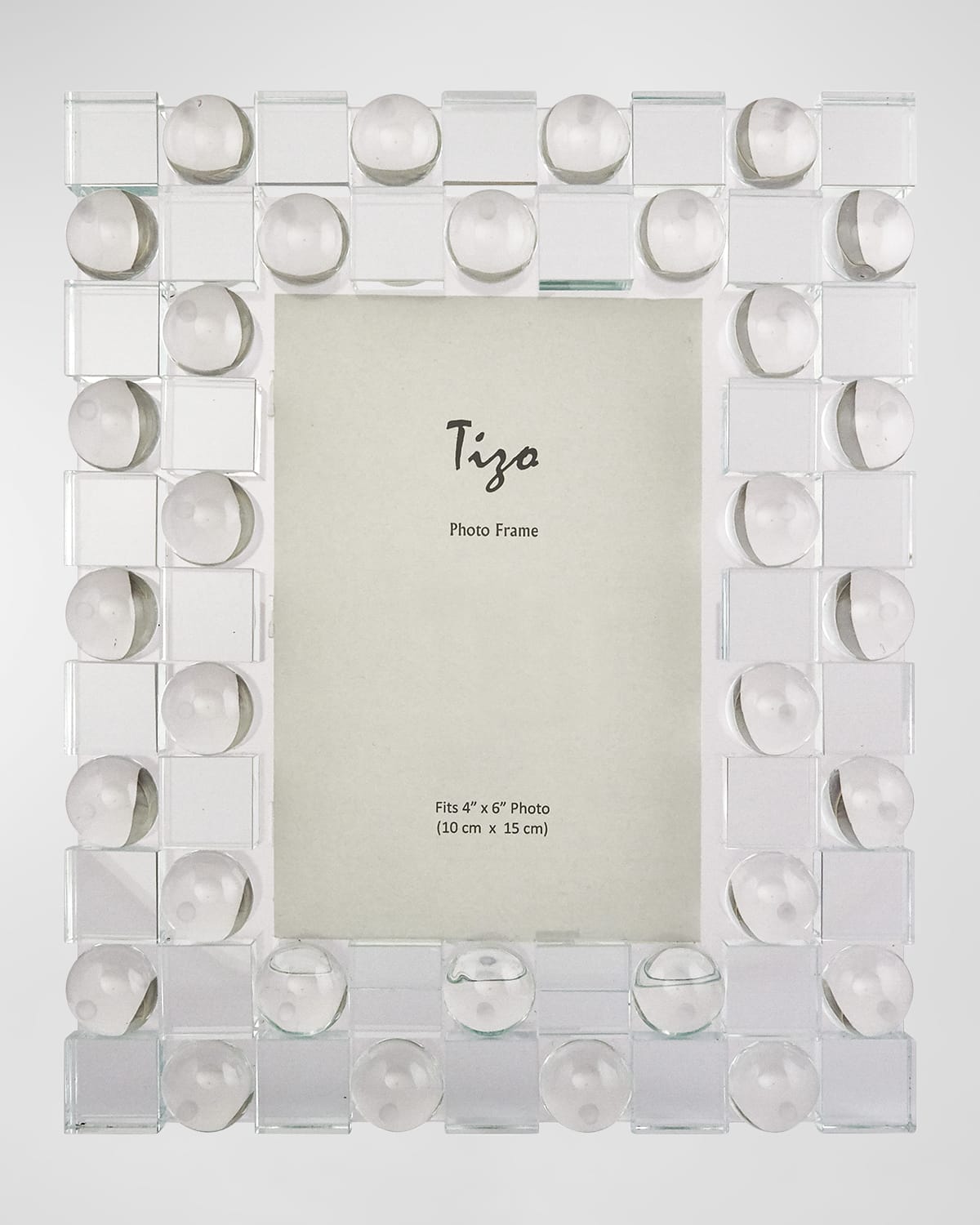 TIZO CLEAR CRYSTAL SPHERE/SQUARE FRAME - 4" X 6"