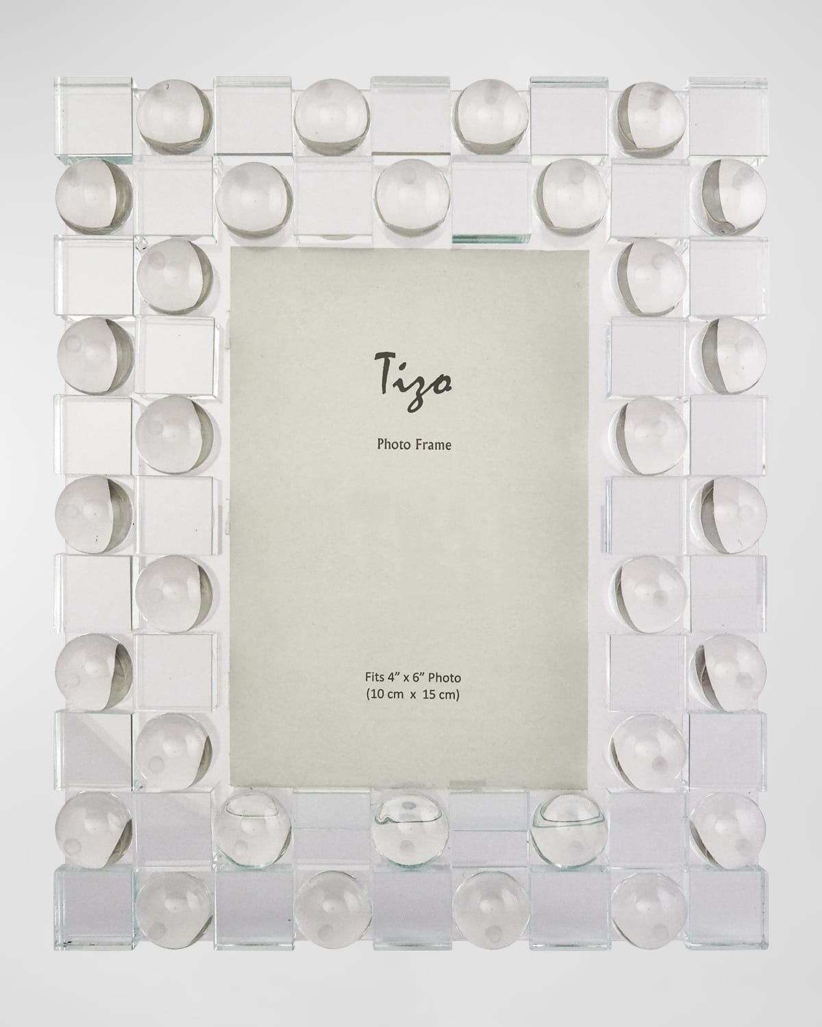 TIZO CLEAR CRYSTAL SPHERE/SQUARE FRAME - 5" X 7"