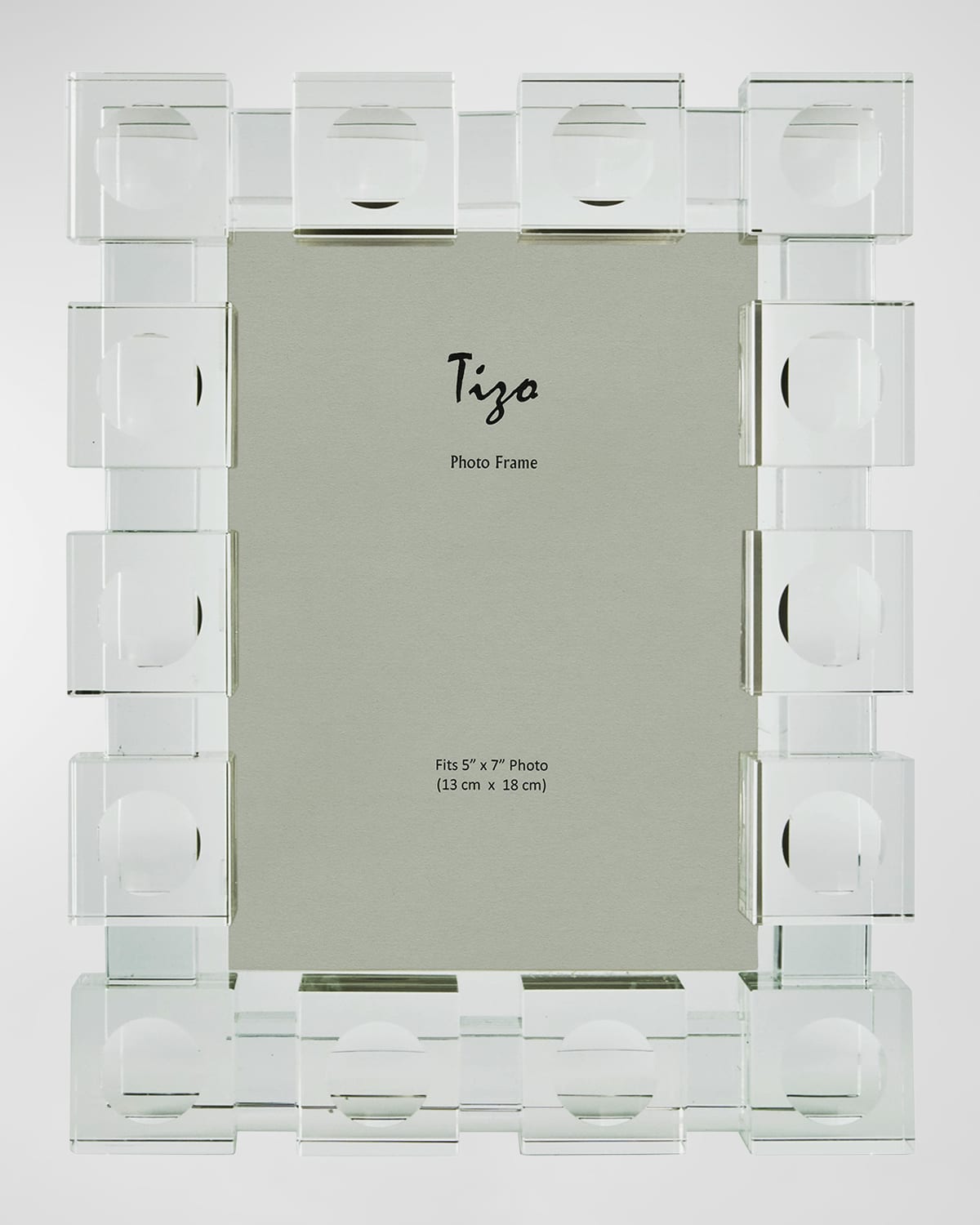 Tizo Clear Cubes Crystal Glass 5 X 7 Picture Frame