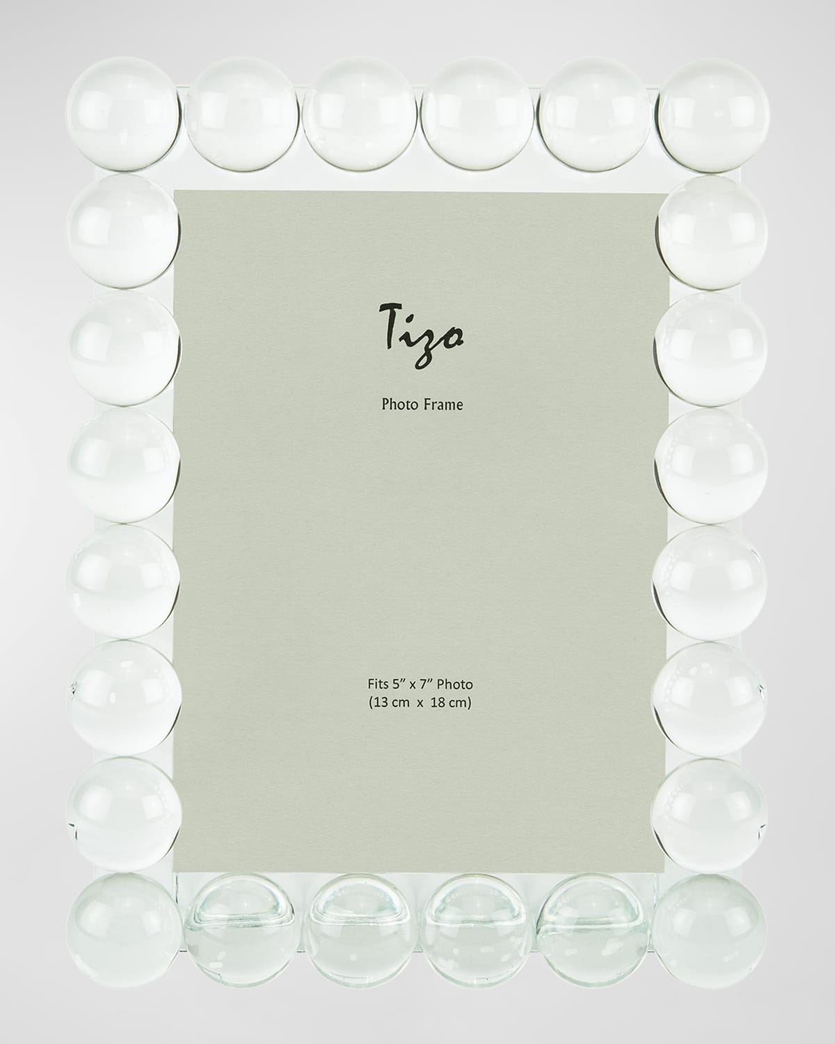 TIZO CLEAR CRYSTAL PICTURE FRAME SINGLE ROW BUBBLES 4X6