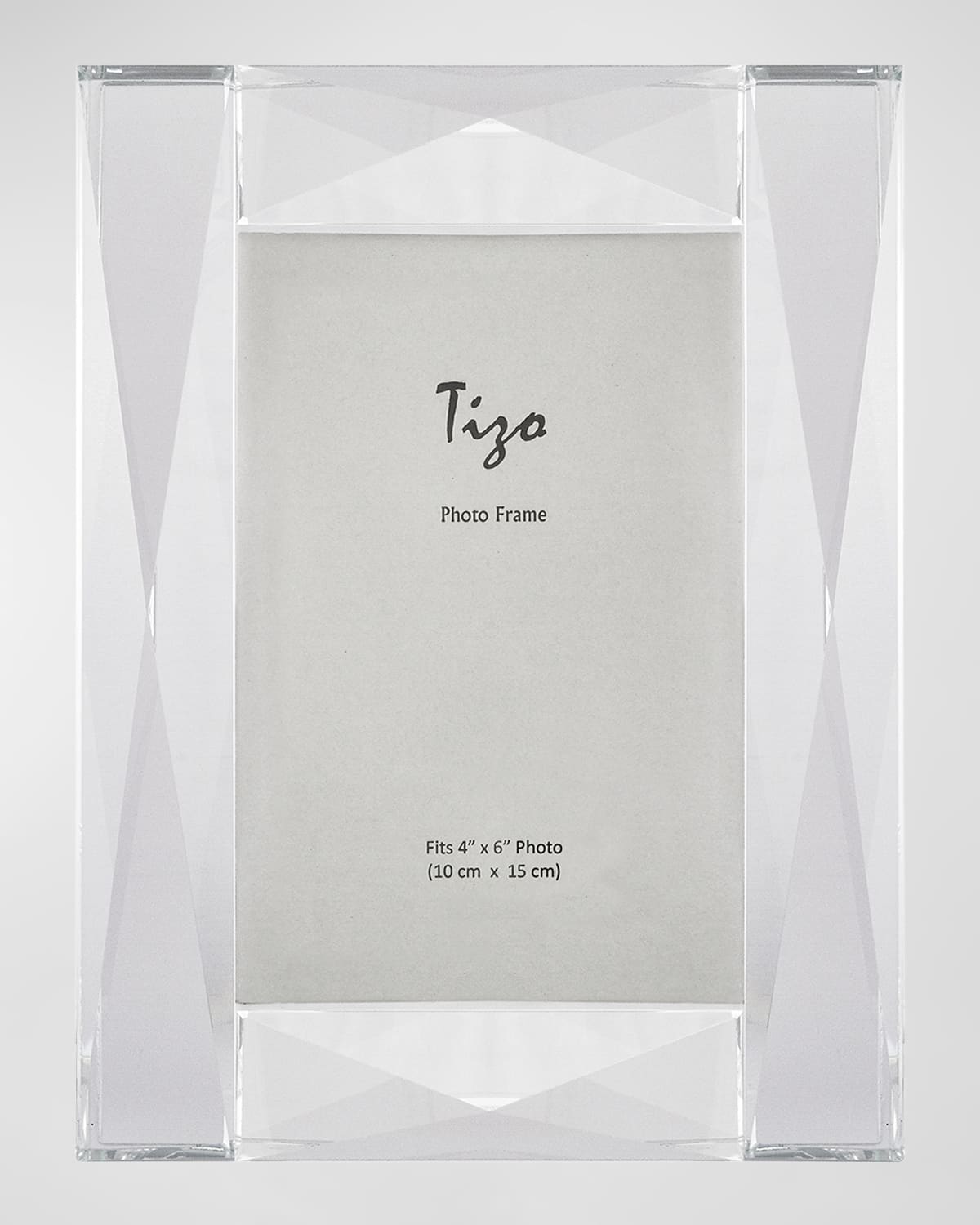 Tizo Clear Pyramid Diamond Crystal Glass 4 X 6 Picture Frame