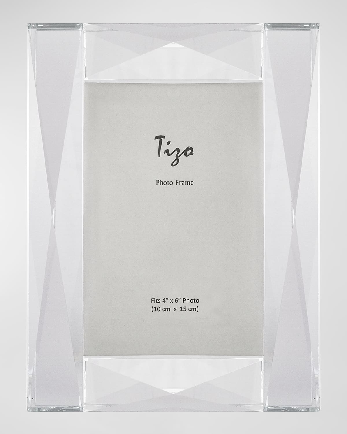 Tizo Clear Pyramid Diamond Crystal Glass 4 X 6 Picture Frame